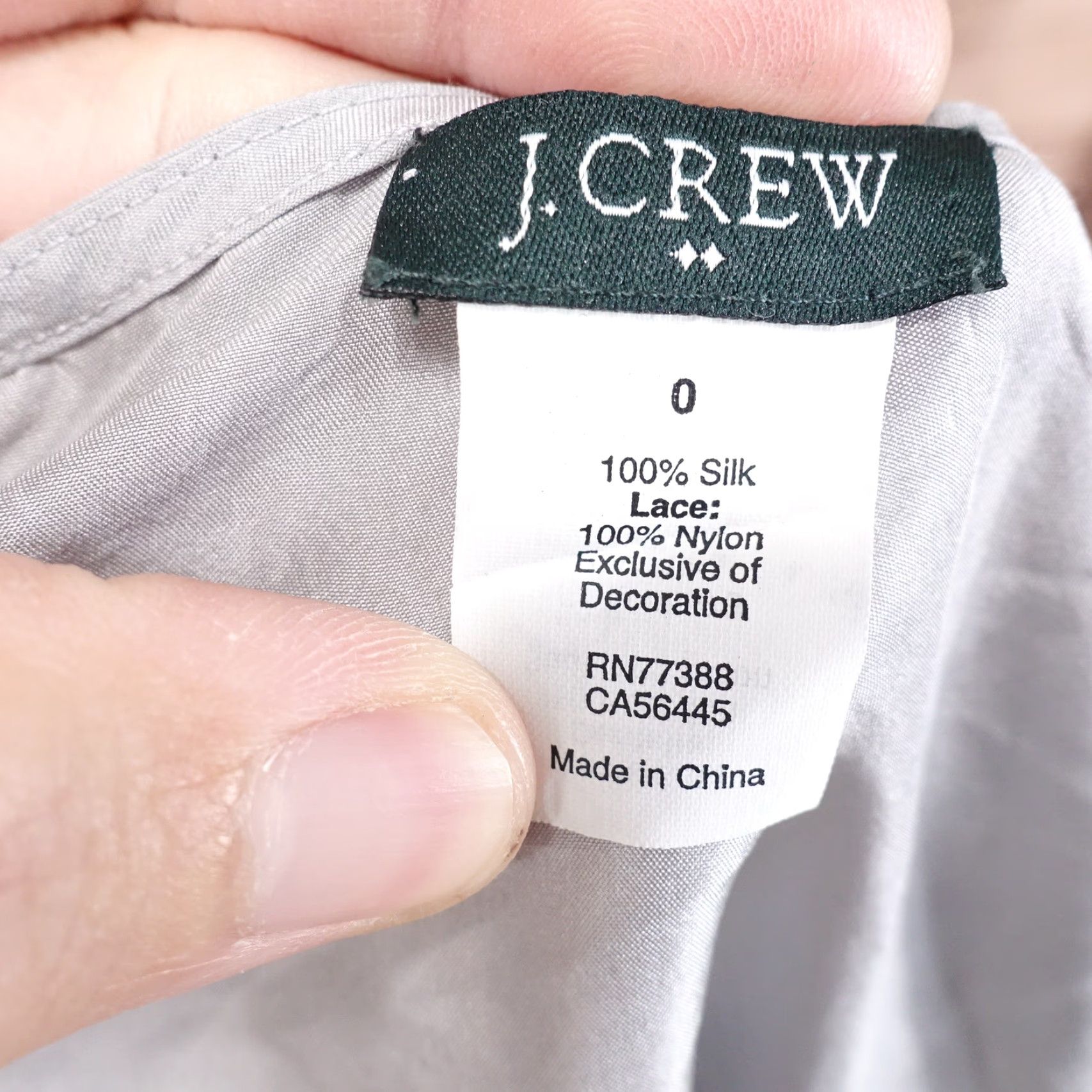 J.Crew J.CREW Gray Lace Sleeveless Blouse Top Womens Size 0 Silk Casual Size XS / US 0-2 / IT 36-38 - 6 Thumbnail