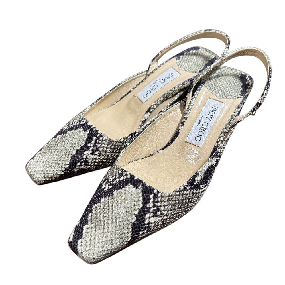 Jimmy Choo Jimmy Choo Jimmy Choo Python Leather Pumps Natural Material Shoes DUTY FREE for USA Size ONE SIZE - 1 Thumbnail