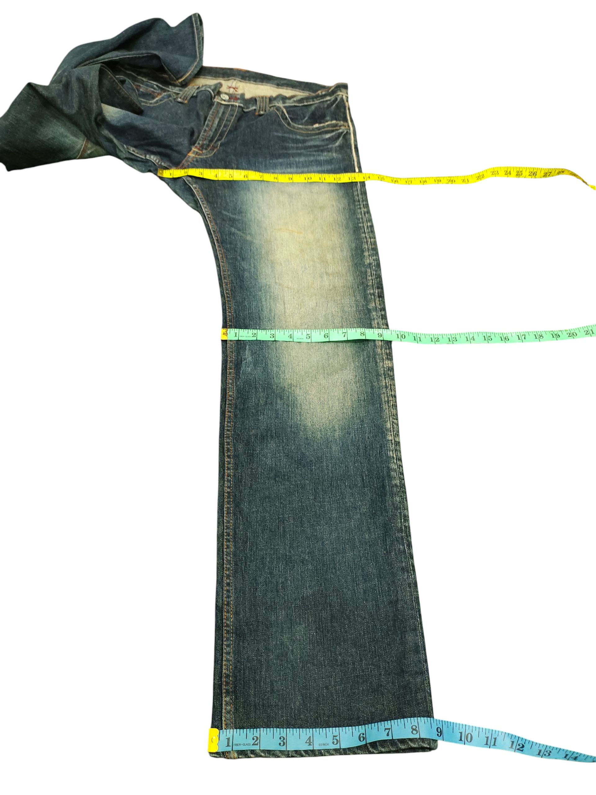 Hysteric Glamour Japanese Brand Blue Way Clawmark Rusty Faded Denim Jeans Size US 36 / EU 52 - 17 Thumbnail