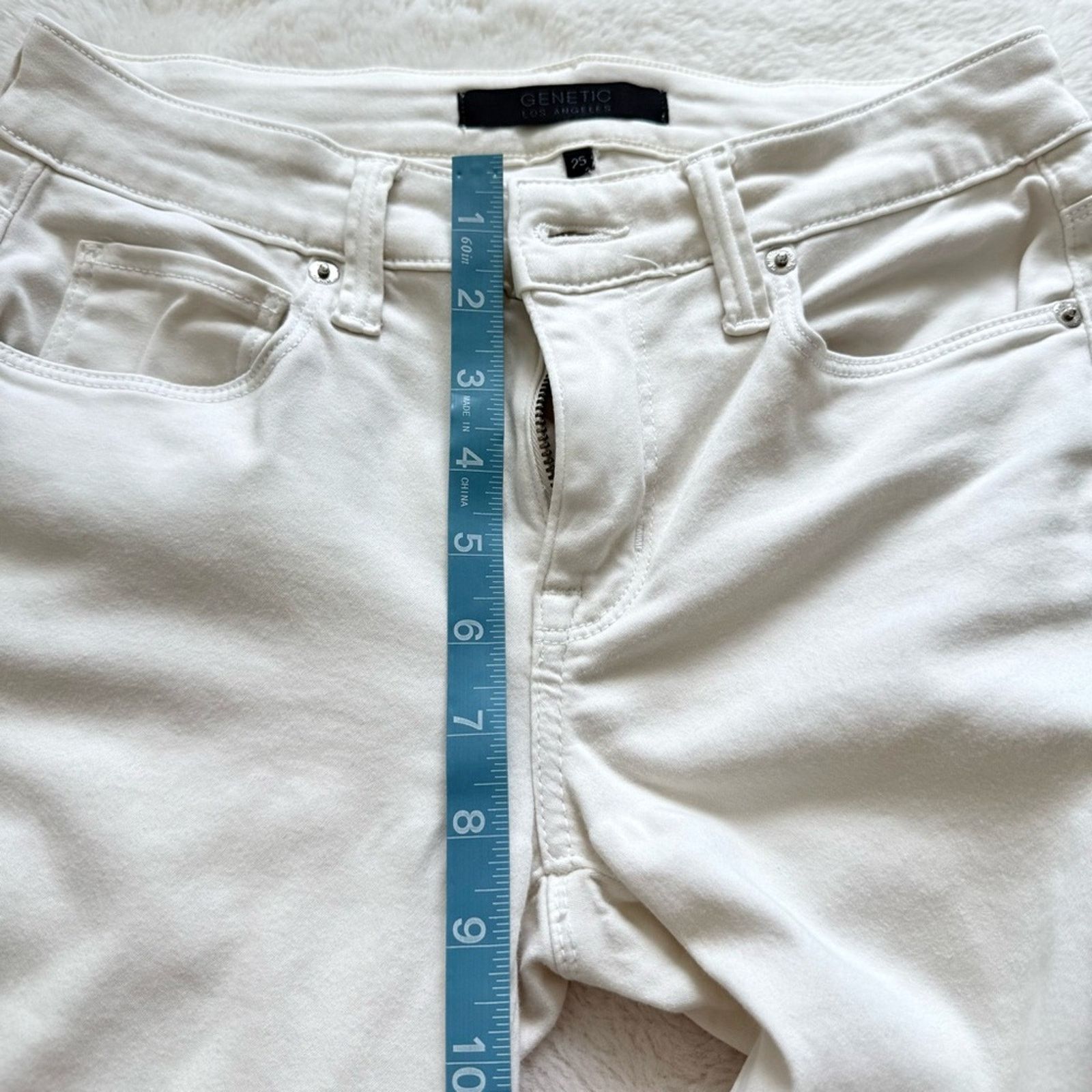 Genetic Denim Genetic Los Angeles women skinny ivory jeans size 25 Size 25" / US 0 / IT 36 - 5 Thumbnail
