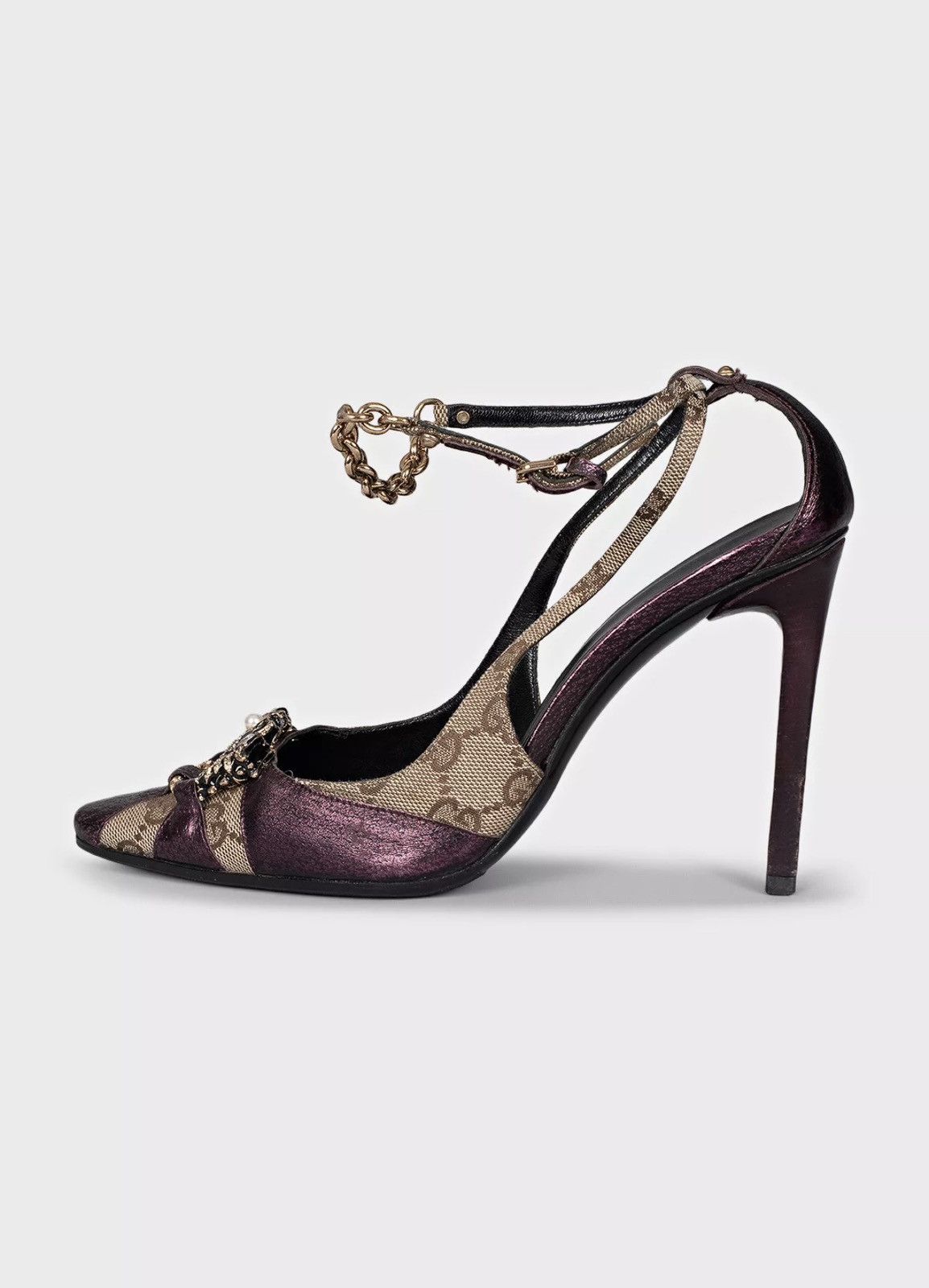 Gucci *sz36.5* GUCCI Tom Ford FW 2004 Dragon Monogram Heels runway Size US 6.5 / IT 36.5 - 3 Thumbnail