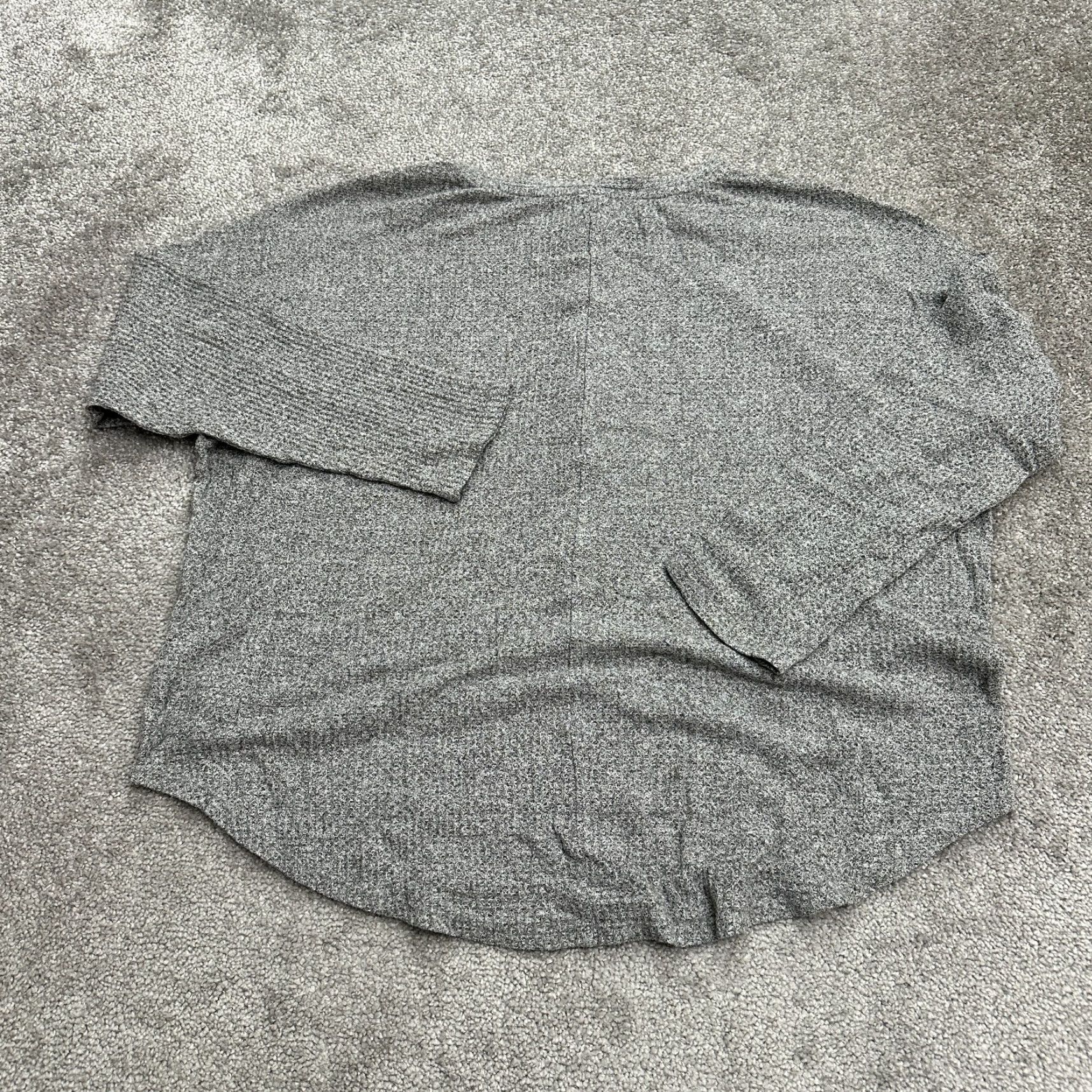 Old Navy Old Navy Henley Pullover Sweater Women L Gray Knit Casual Work Outdoor Size L / US 10 / IT 46 - 3 Thumbnail