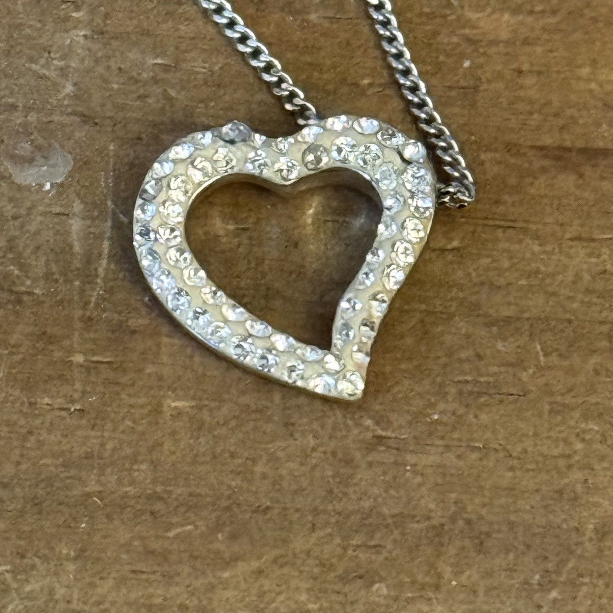 Swarovski Swarovski silver open pave heart pendant necklace Size ONE SIZE - 4 Thumbnail