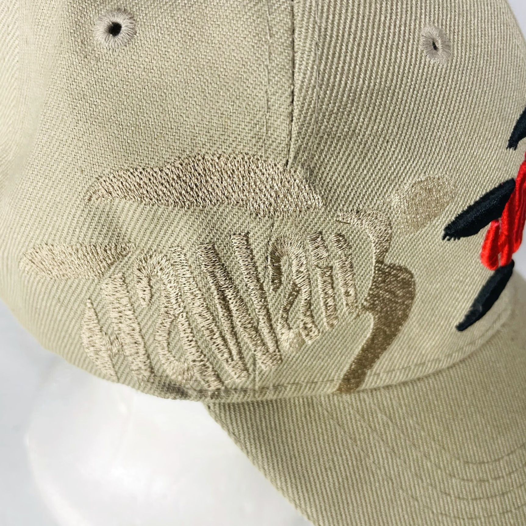 Vintage Chelona Hawaii Khaki Strapback Hat Embroidered Black & Red Sea Turtle Baseball Cap Unisex Adults Adjustable Khaki Hawaiian Sea Turtle Hat Size ONE SIZE - 7 Thumbnail