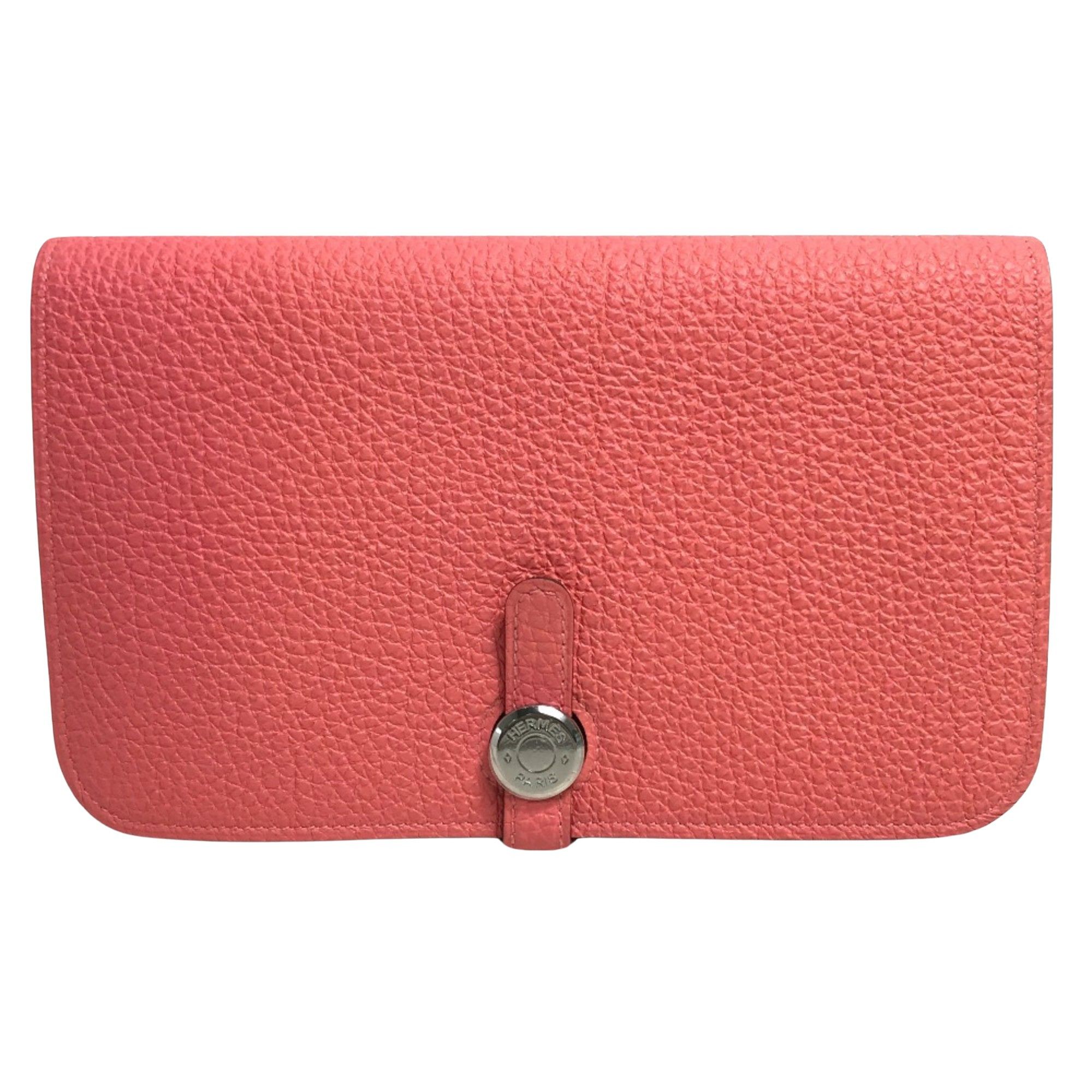 image of Hermes Dogon Wallet in Pink, Women's