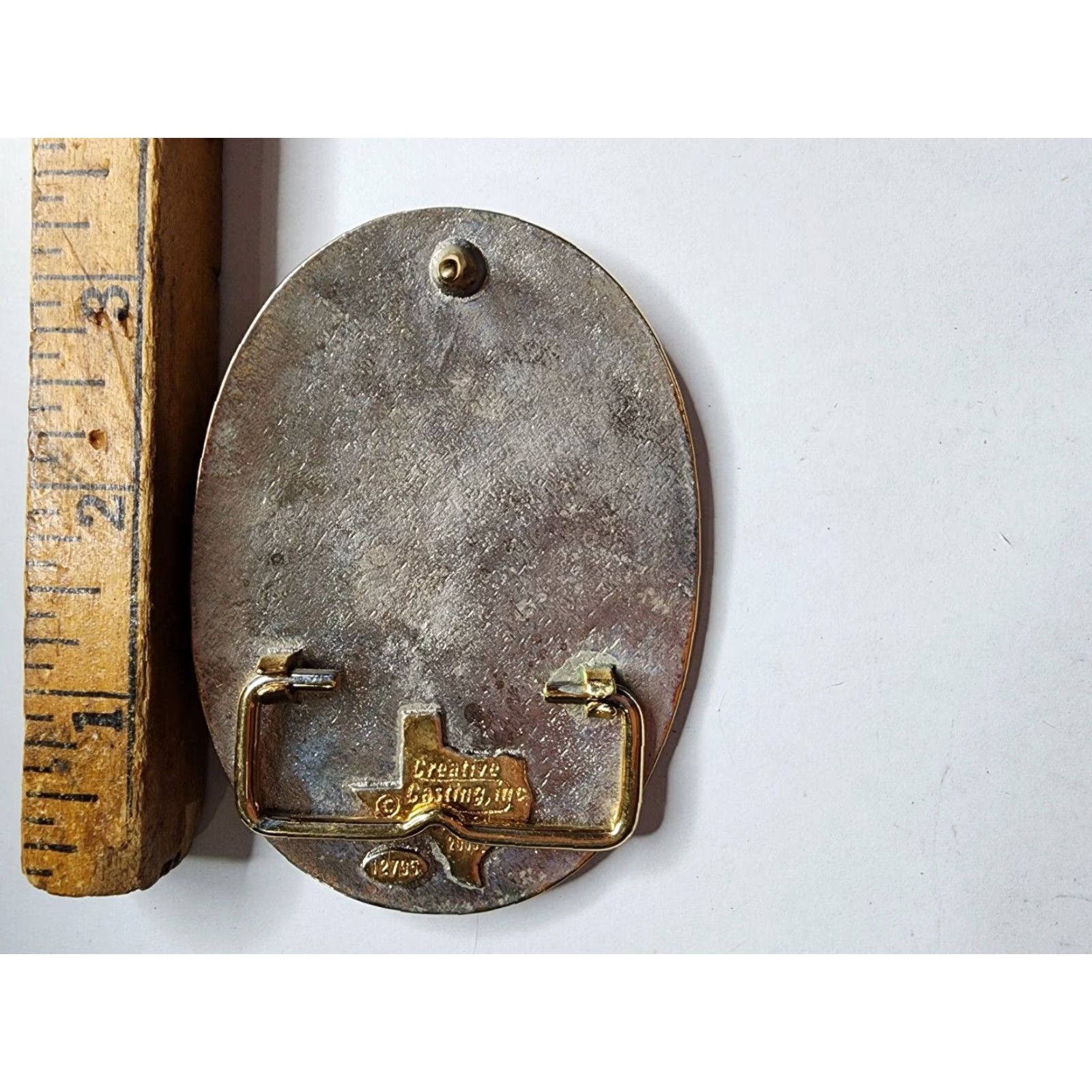 Vintage VINTAGE Silver Brass Western Belt Buckle Mens Cheyenne Trap And Shoot Club Champion 2002 Size ONE SIZE - 2 Thumbnail