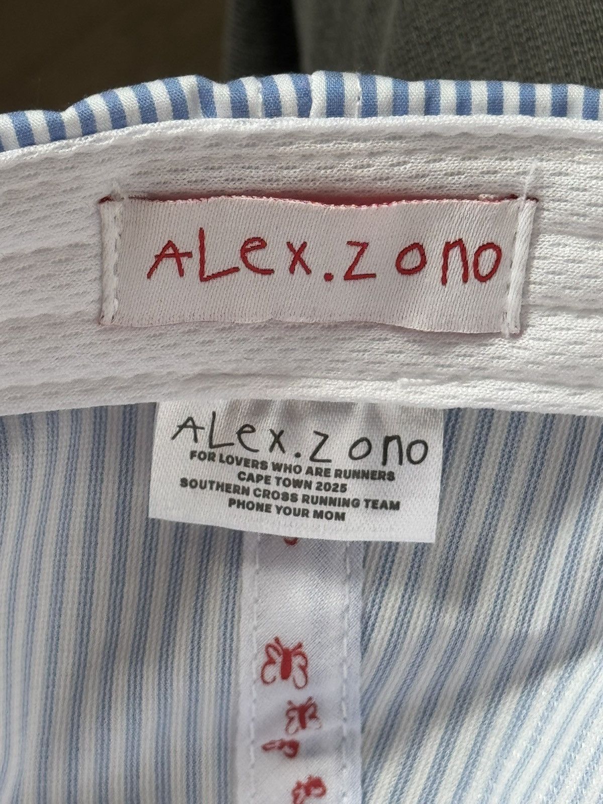Alex Zono (New) Alex Zono Dad Cap Stripe Blue Running Hat Size ONE SIZE - 9 Thumbnail