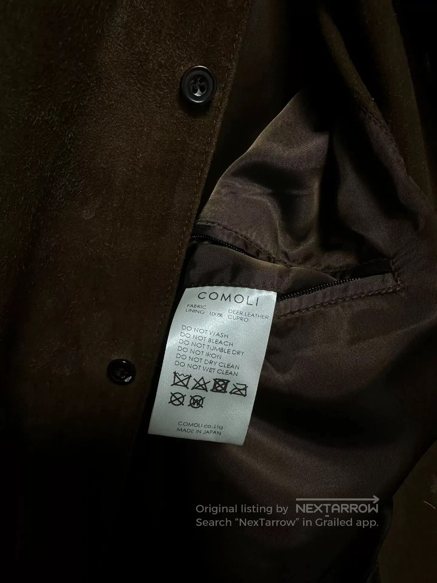 Comoli comoli deep brown deer leather shirt. Size US L / EU 52-54 / 3 - 8 Thumbnail