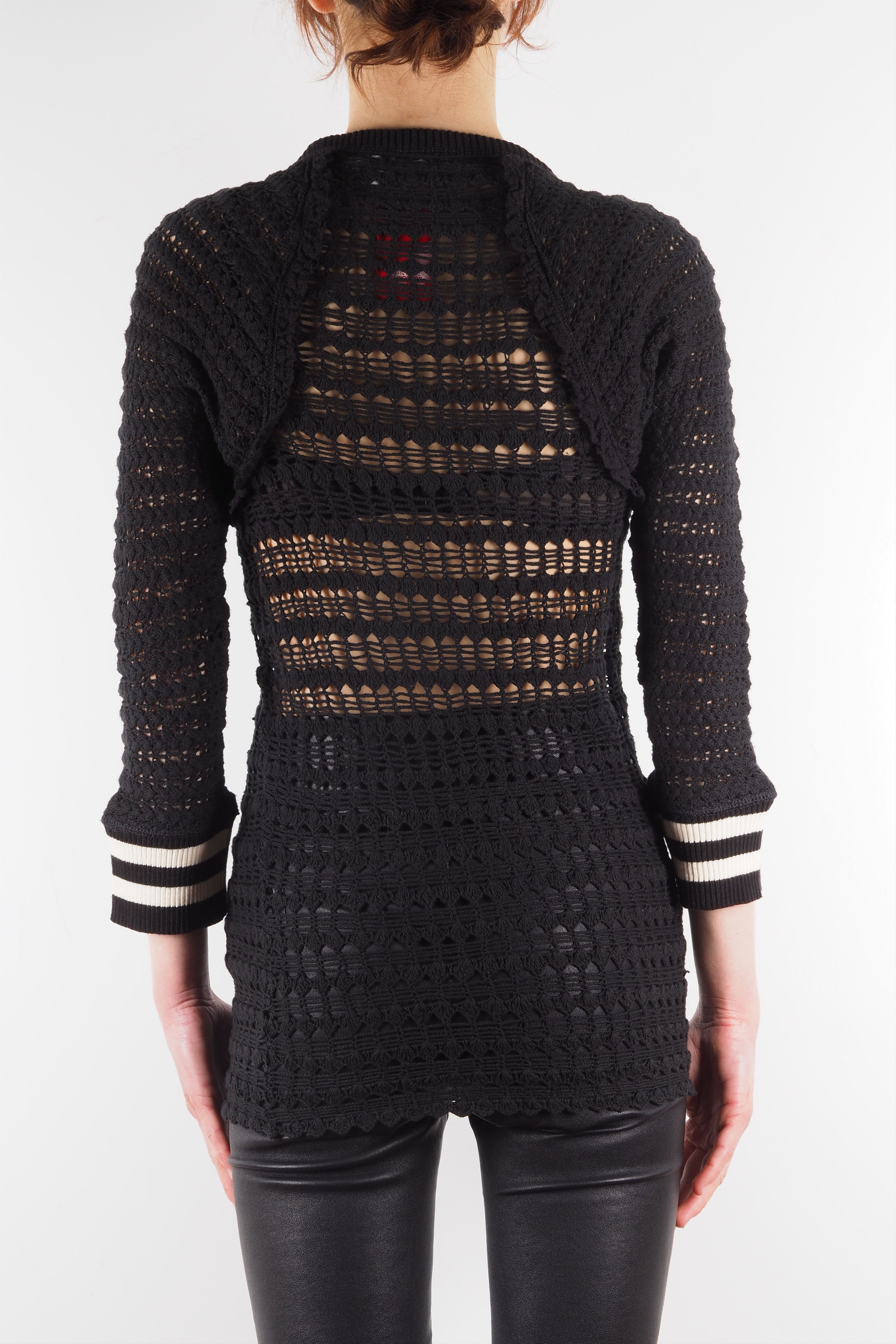 Isabel Marant × Isabel Marant Etoile Isabel Marant Etoile Black Open Knit Sheer Sweater Top Tunic Size S / US 4 / IT 40 - 3 Thumbnail