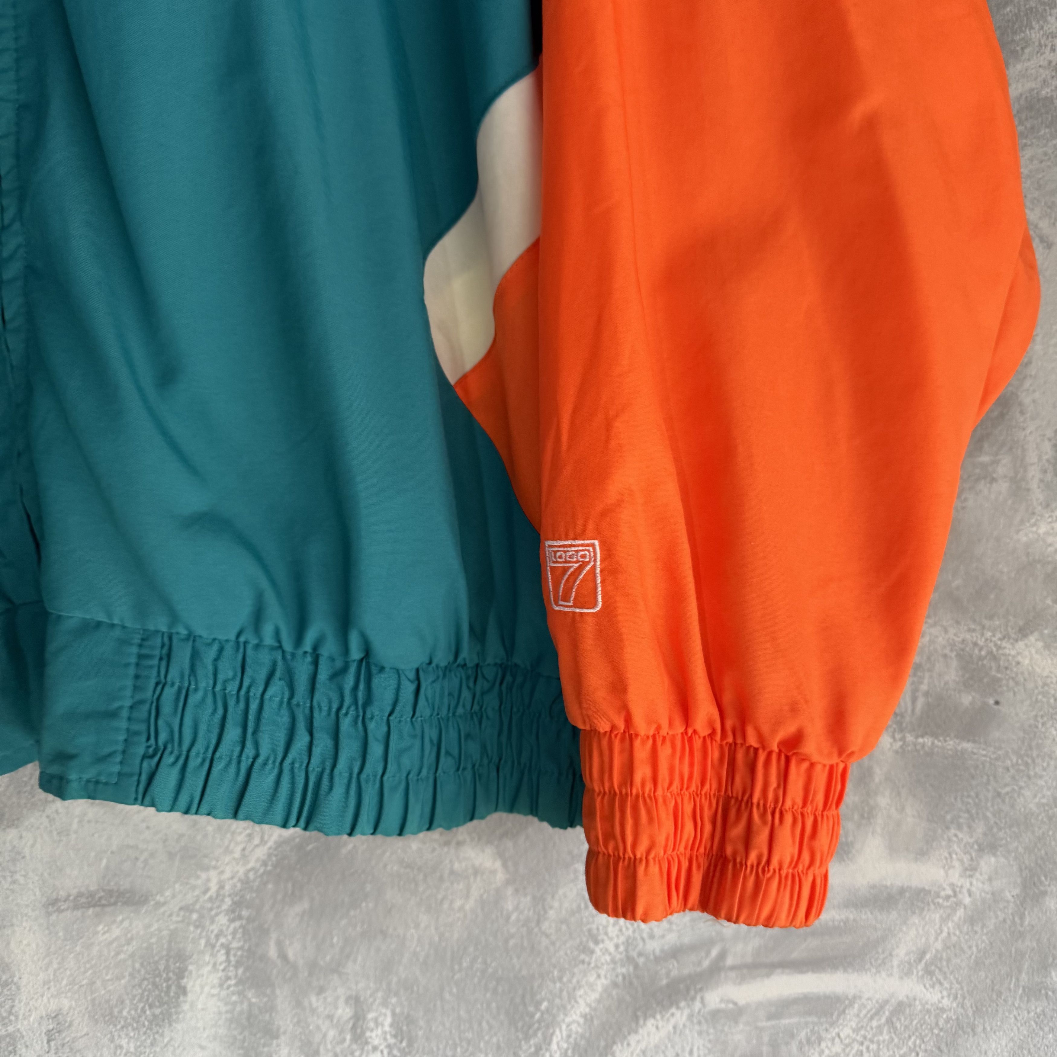 Logo 7 Vtg Miami Dolphins Windbreaker Jacket Logo 7 Mens Large Size US L / EU 52-54 / 3 - 5 Thumbnail