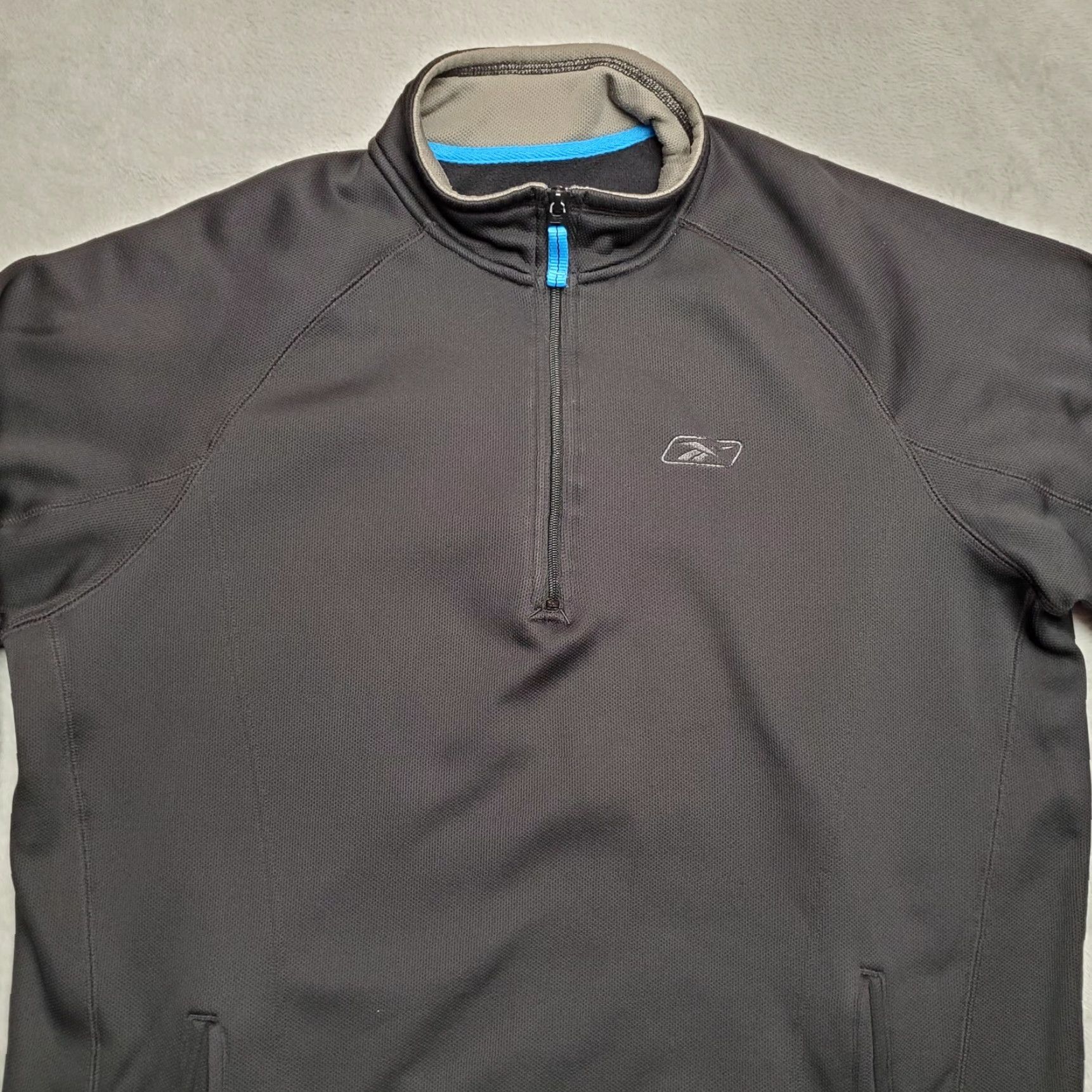 Reebok VINTAGE Reebok Jacket Men XL Black Playwarm 1/4 Zip Pullover Performance Fleece Size US XL / EU 56 / 4 - 2 Thumbnail