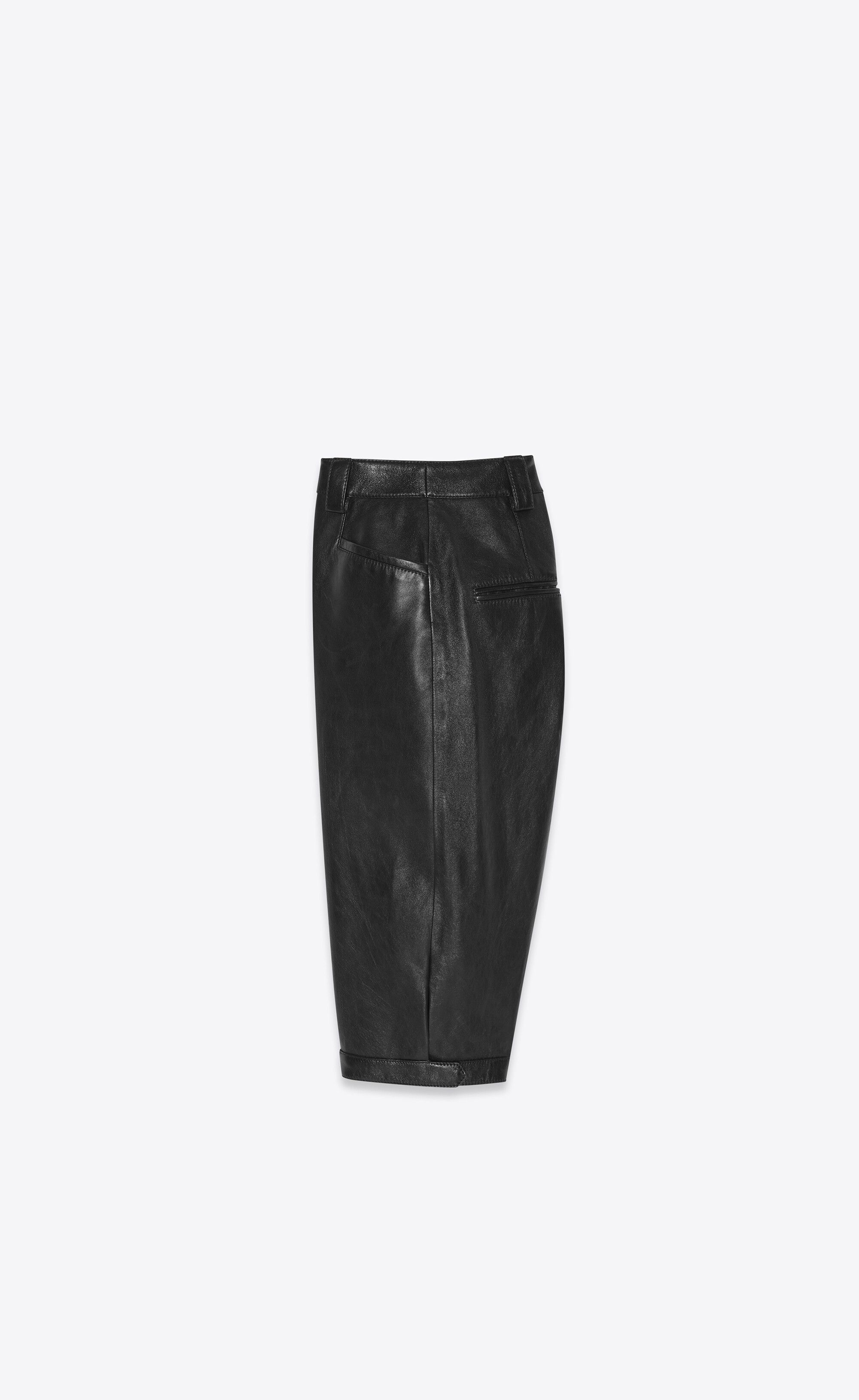 Saint Laurent Paris o1s1wg110125 672819 Bermuda Cycling Short in Black Size 26" / US 2 / IT 38 - 2 Thumbnail