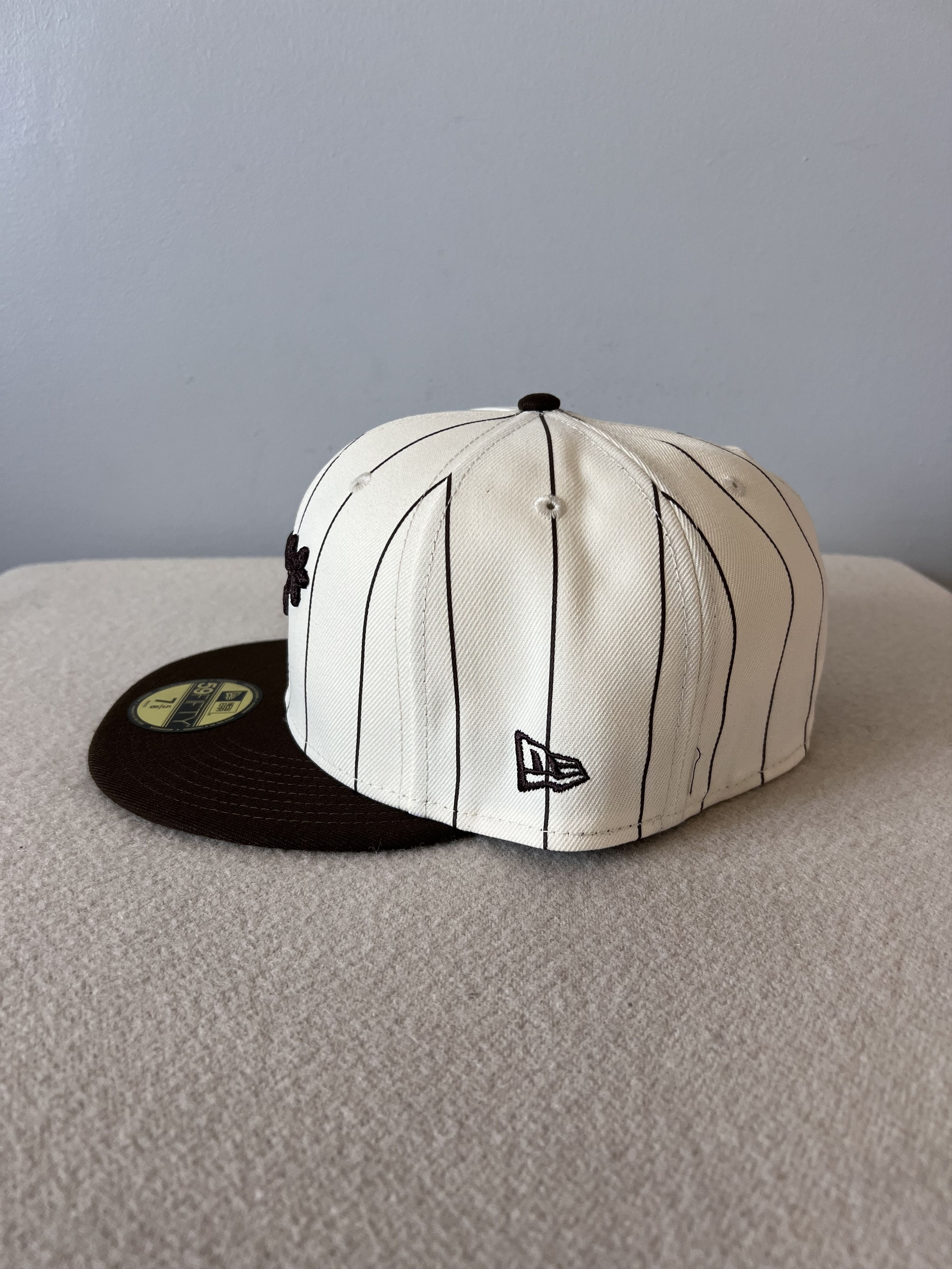 帽子 Striped F* Fitted HatBrownGolf Le fleur Striped F* Fitted Hat Navy – GOLF le FLEUR*
