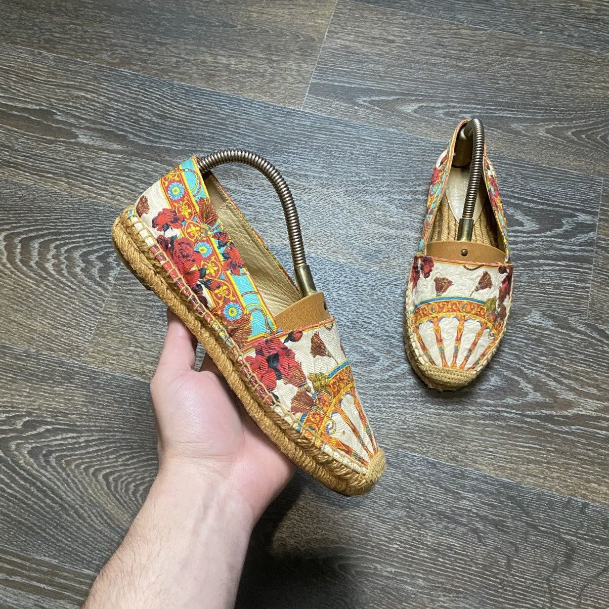 Dolce & Gabbana Dolce & Gabbana Printed Canvas Espadrilles Slip On Size US 7 / IT 37 - 1 Thumbnail