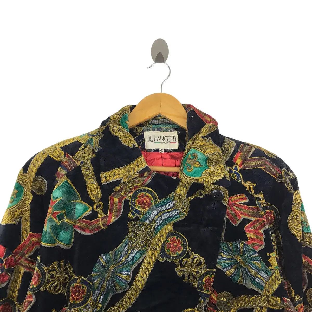 Vintage Vintage 80’ LANCETTI ITALY SPORT Collection Baroque Jacket Size L / US 10 / IT 46 - 2 Thumbnail