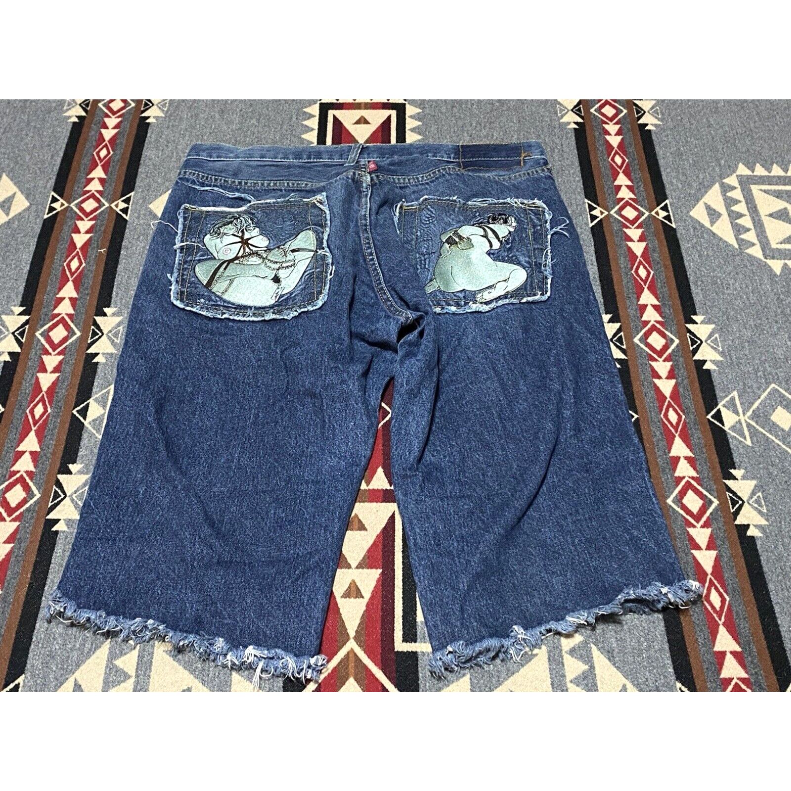 image of Vintage Rmc Martin Ksohoh Bondage Bdsm Men's Embroidered Shorts Size 36 T37 in White