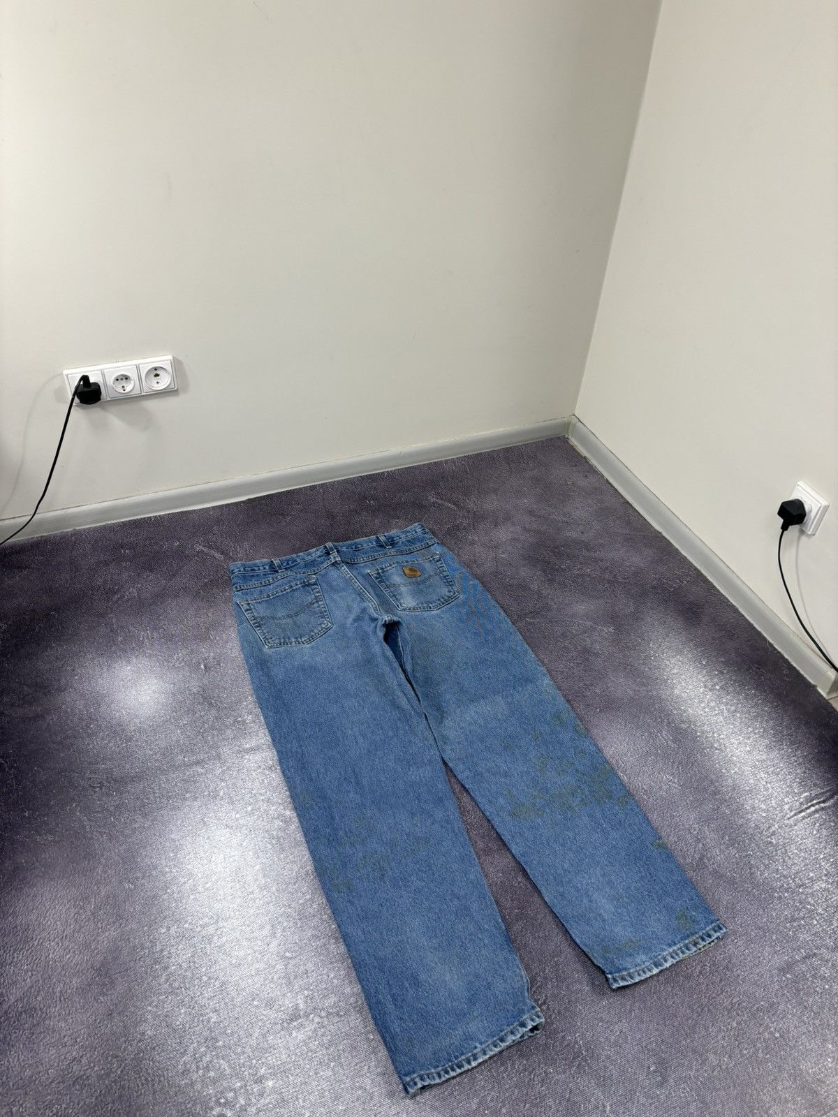 Carhartt Vintage 90s Carhartt Relaxed Fit Blue Work Denim Baggy Jeans Size US 38 / EU 54 - 3 Thumbnail