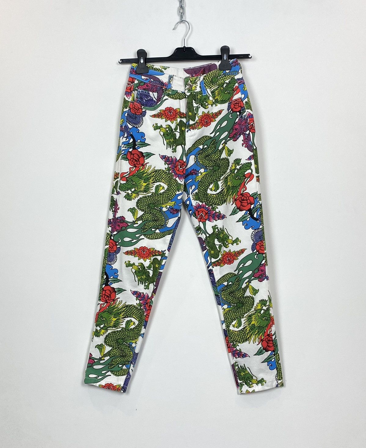 Other Jaded London Cropped Oversized Denim Jacket In Dragon Print Size S / US 4 / IT 40 - 9 Thumbnail