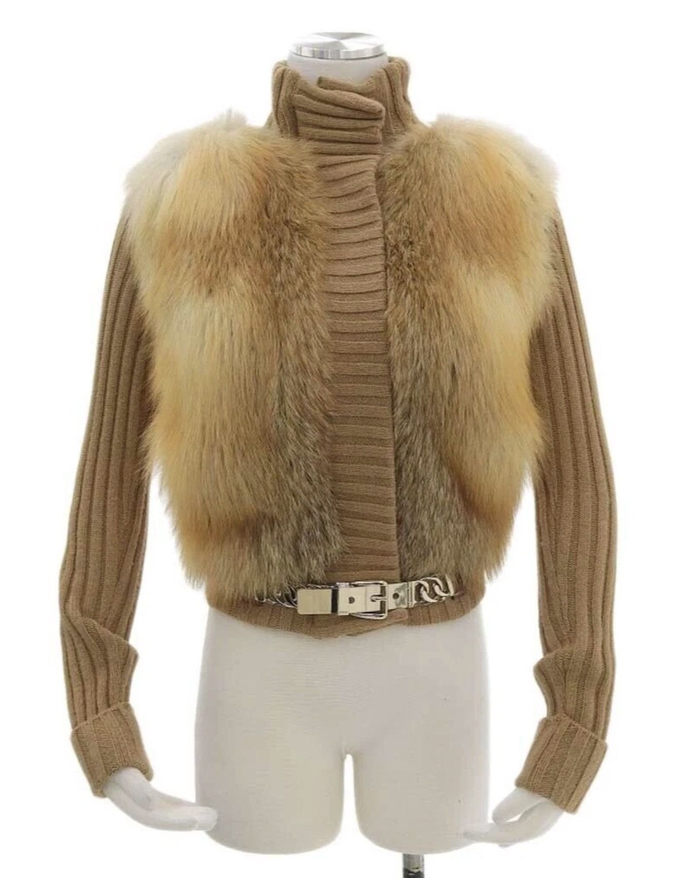 Gucci GUCCI FW2010 Fox Fur Cardigan Jacket Camel Frida Giannini Size M / US 6-8 / IT 42-44 - 3 Thumbnail