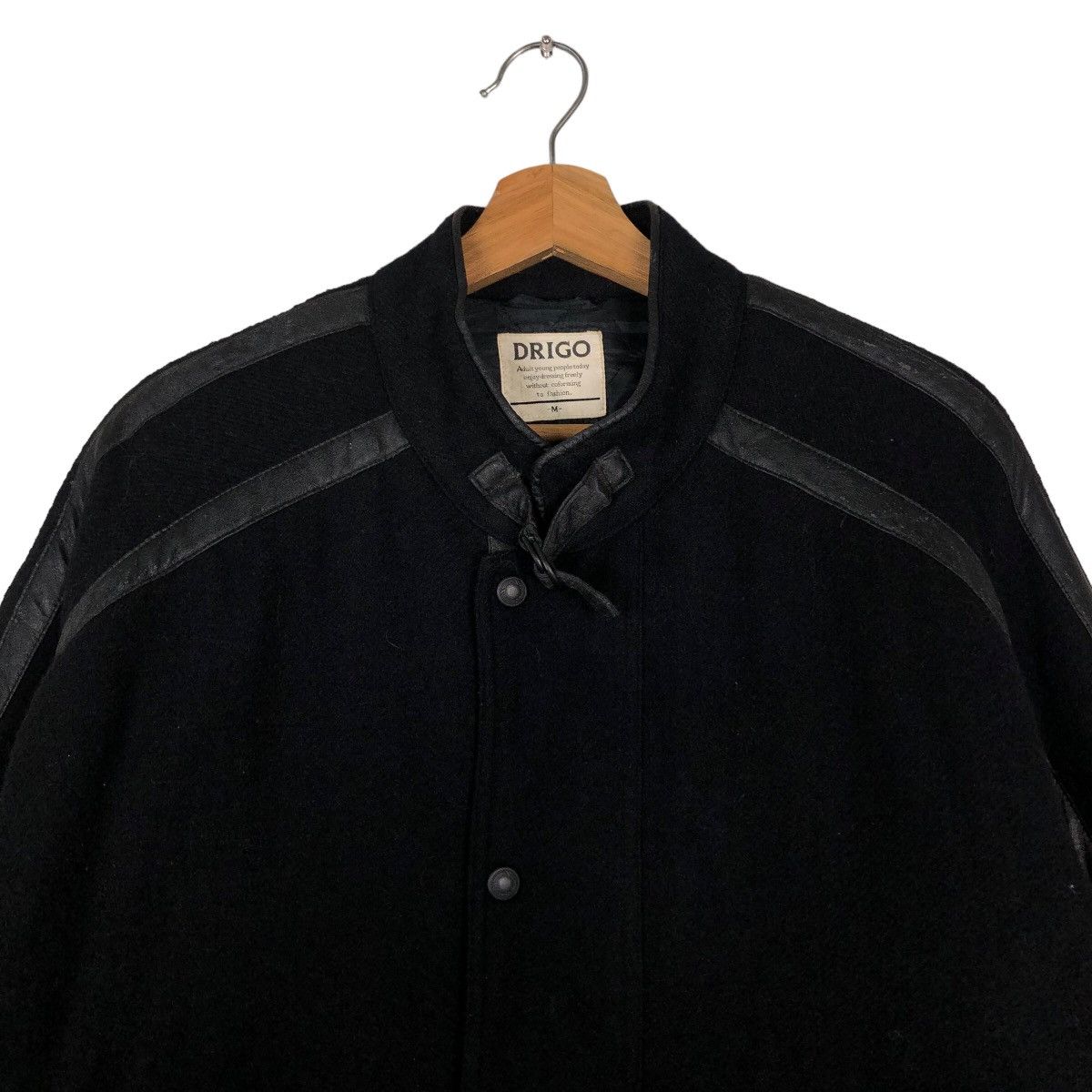 Japanese Brand 🔥Vtg Bomber Jacket Fly Design Rich Black Drigo Issey Miyake Size US M / EU 48-50 / 2 - 3 Thumbnail