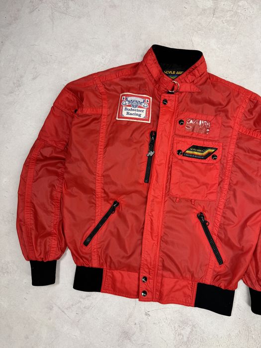 Vintage 80s Style Auto Carrera Design Budweiser Racing Jacket | Grailed