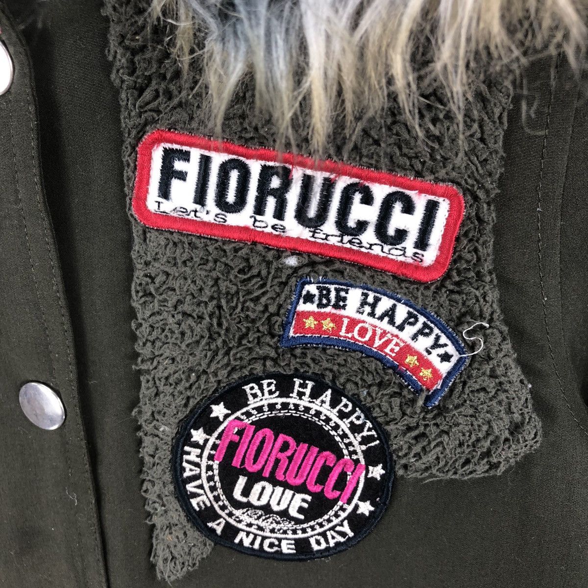 Fiorucci Vintage 00’s Fiorucci Patches Faux Fur Parka Size US XS / EU 42 / 0 - 12 Thumbnail