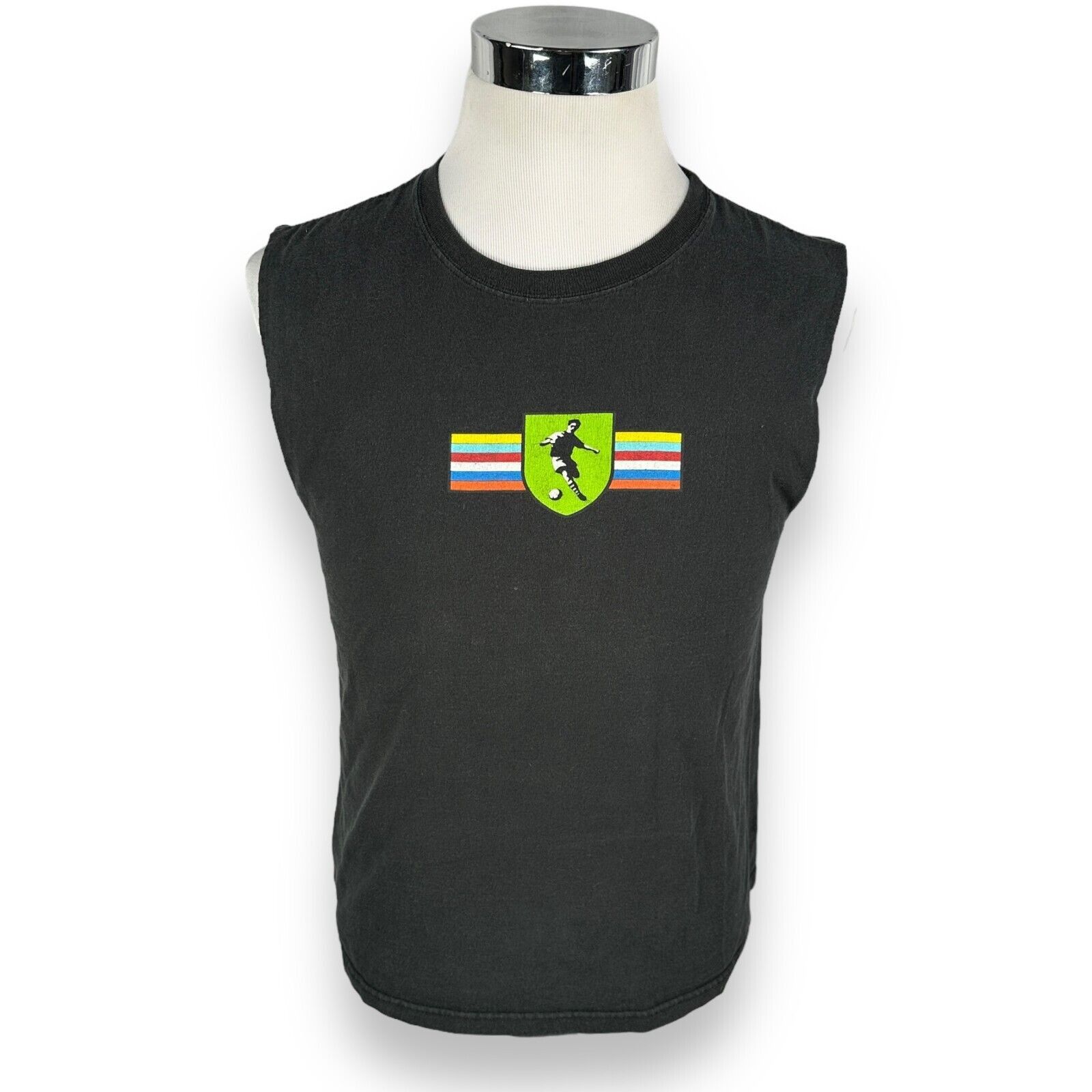 Nike Vintage Nike Soccer Tank XL Sleeveless T-Shirt Black USA 90s Size US XL / EU 56 / 4 - 1 Thumbnail