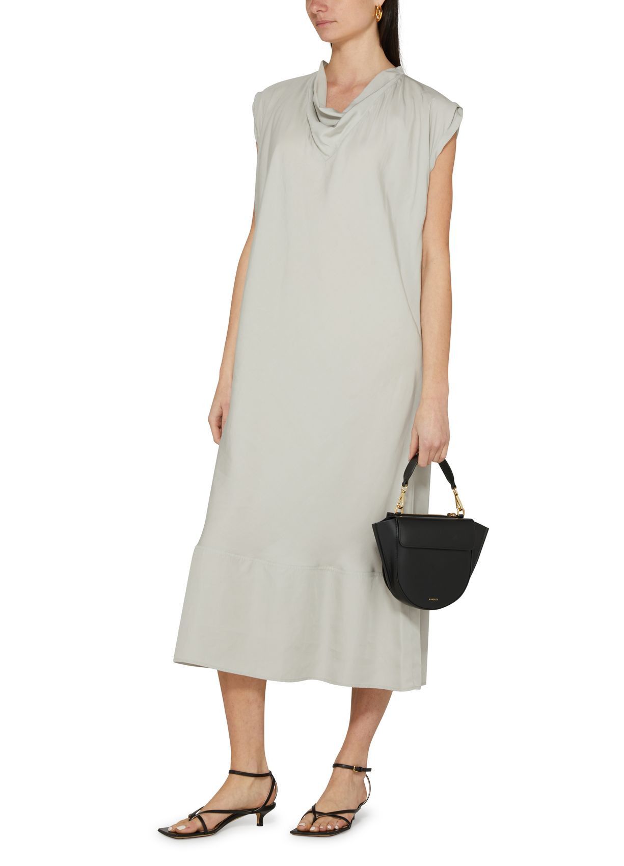 Lemaire o1s22i1n1024 Diagonal Cut Midi Dress in Grey Size S / US 4 / IT 40 - 5 Thumbnail