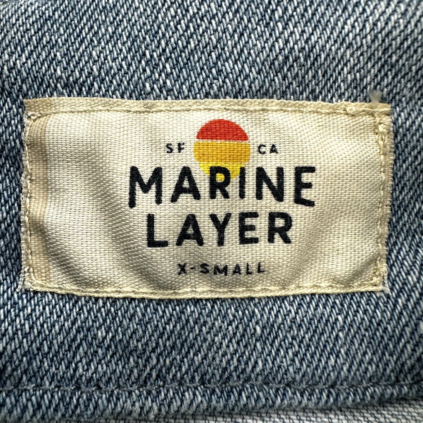 Marine Layer Marine Layer Denim Jacket Trucker Button Down Colorblock XS Size XS / US 0-2 / IT 36-38 - 2 Thumbnail