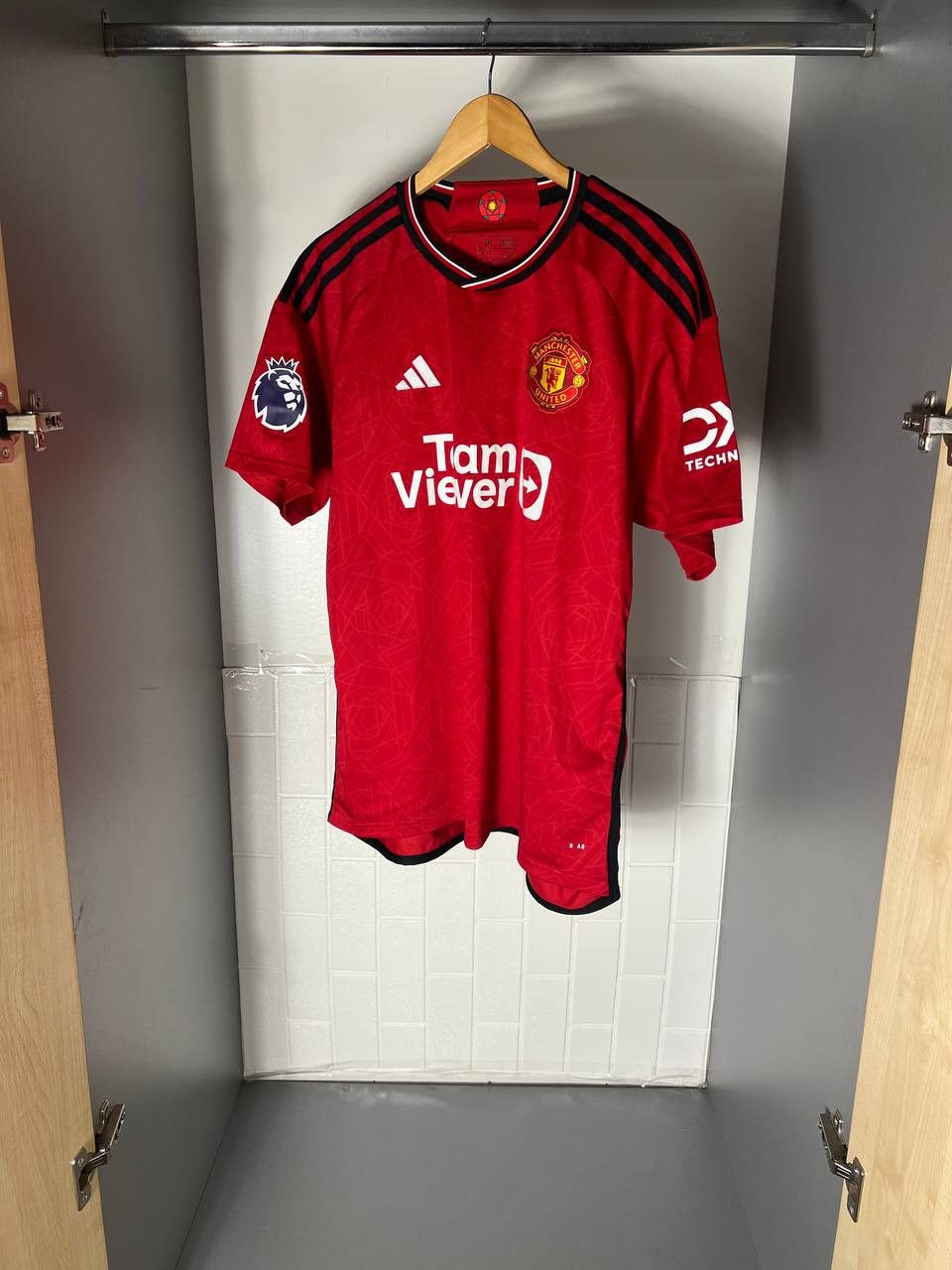Vintage VERY RARE ADIDAS FC MANCHESTER UNITED ENGLAND SOCCER JERSEY Size US XXL / EU 58 / 5 - 3 Thumbnail