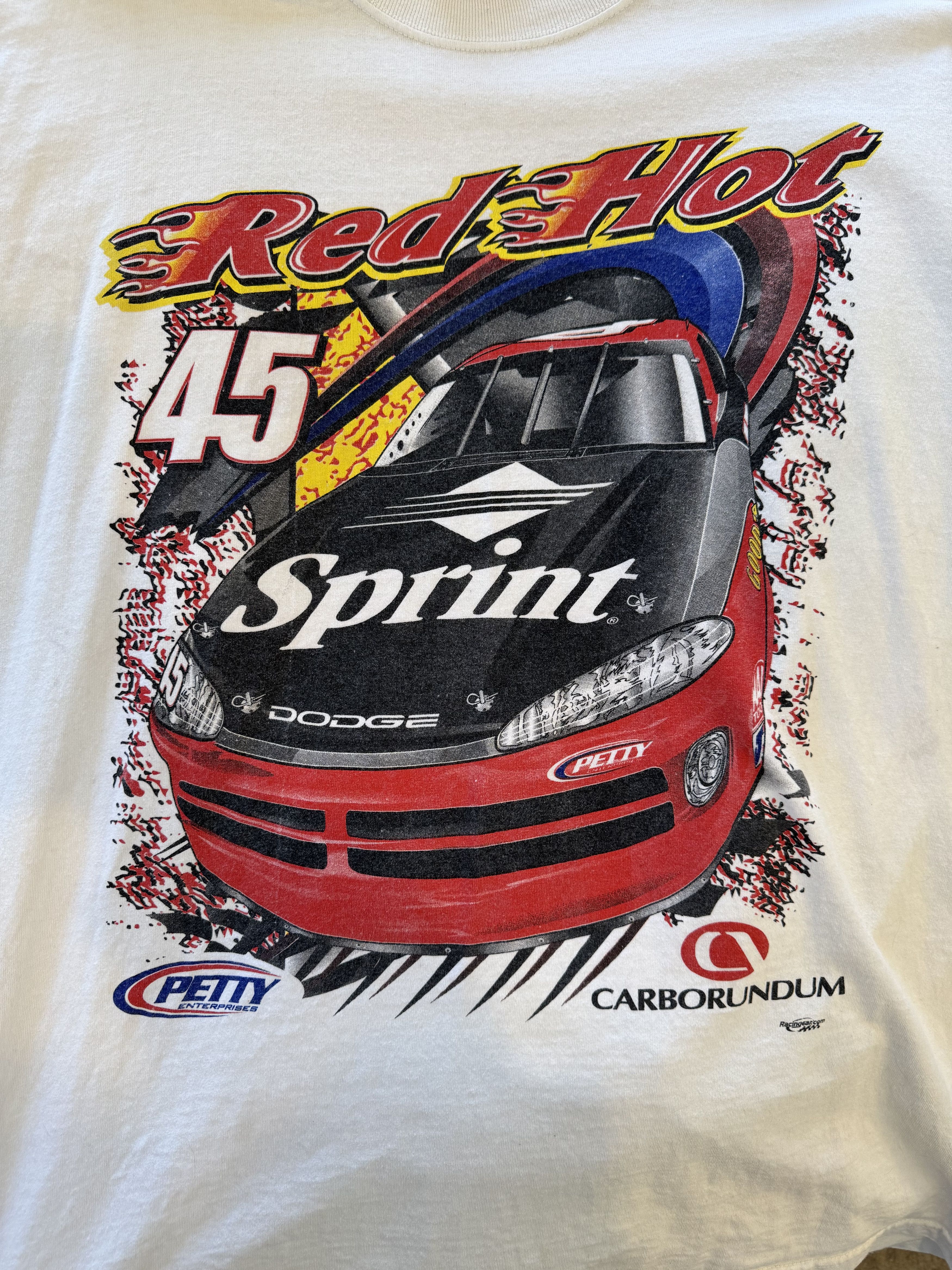 All Sport × NASCAR × Vintage Vintage 90s NASCAR Adam Petty #45 "Red Hot" T-shirt Size US XL / EU 56 / 4 - 3 Thumbnail
