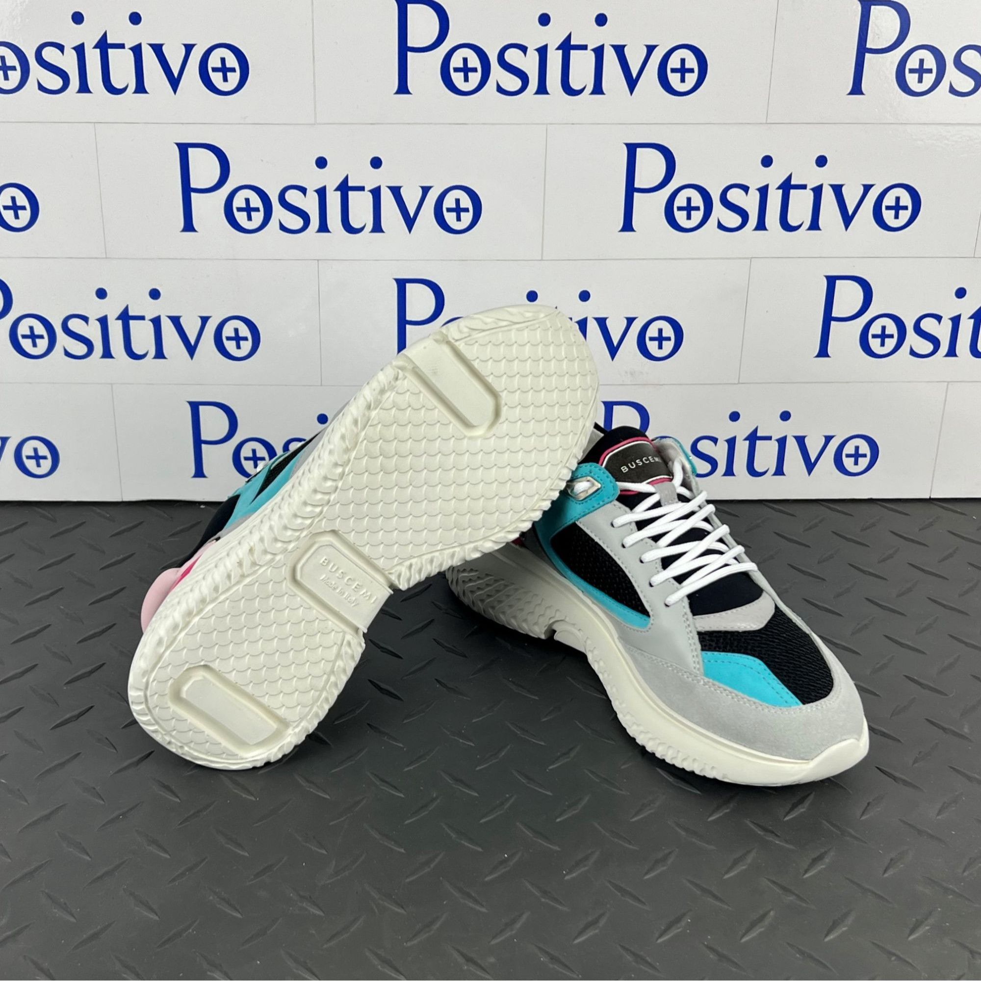 Buscemi Buscemi Womens Veloce Grey Trio Leather Sneakers US 7 SAMPLE Size US 7 / IT 37 - 5 Thumbnail