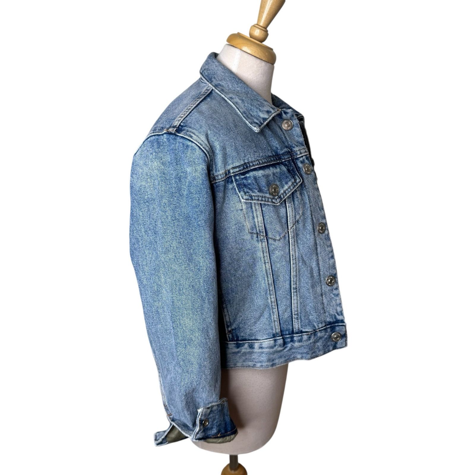 Zara ZARA Sherpa Lined Denim Jacket Size Small Size S / US 4 / IT 40 - 4 Thumbnail