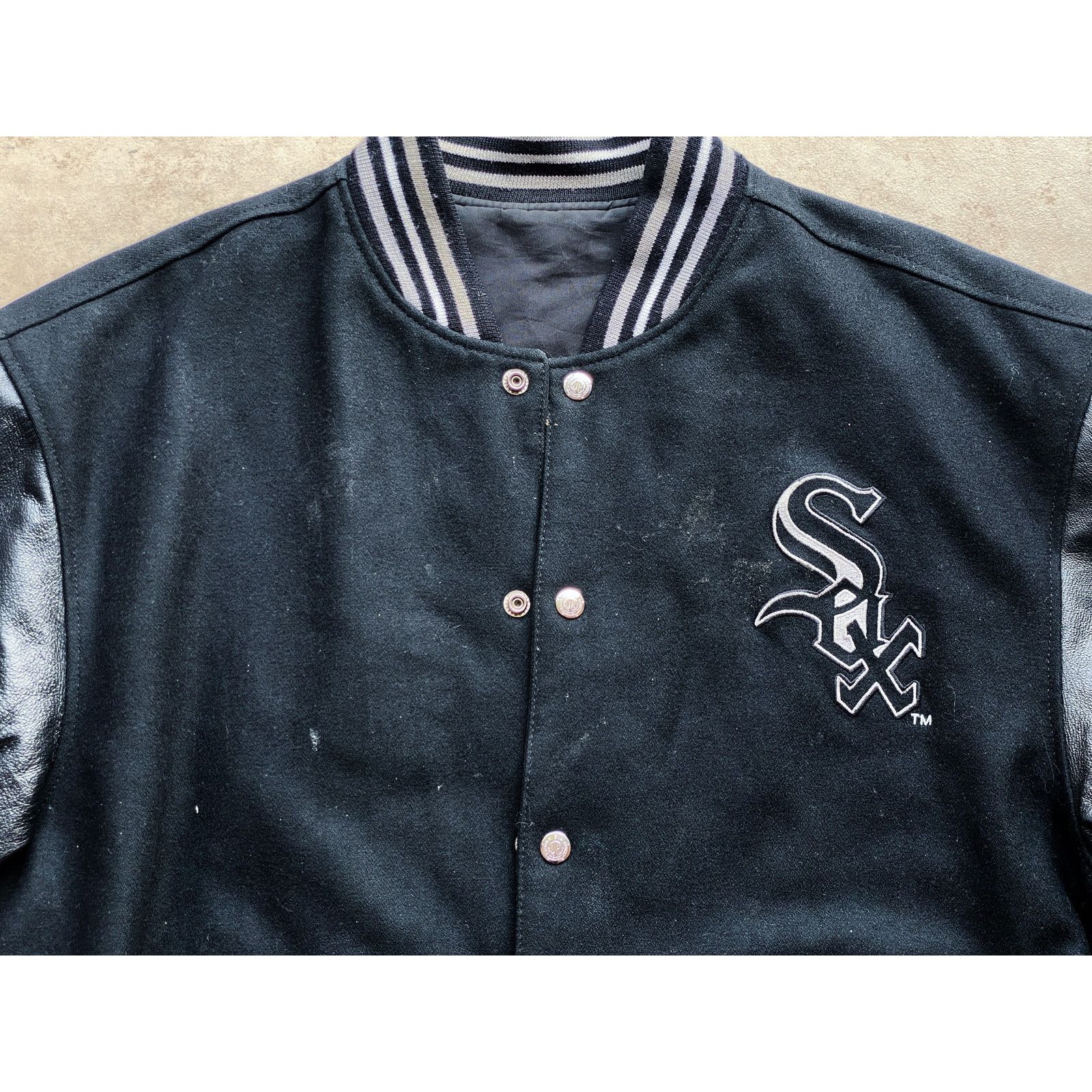 Jeff Hamilton × Starter Chicago White Sox 90s JEFF HAMILTON bomber L black MLB vtg Size US L / EU 52-54 / 3 - 3 Thumbnail