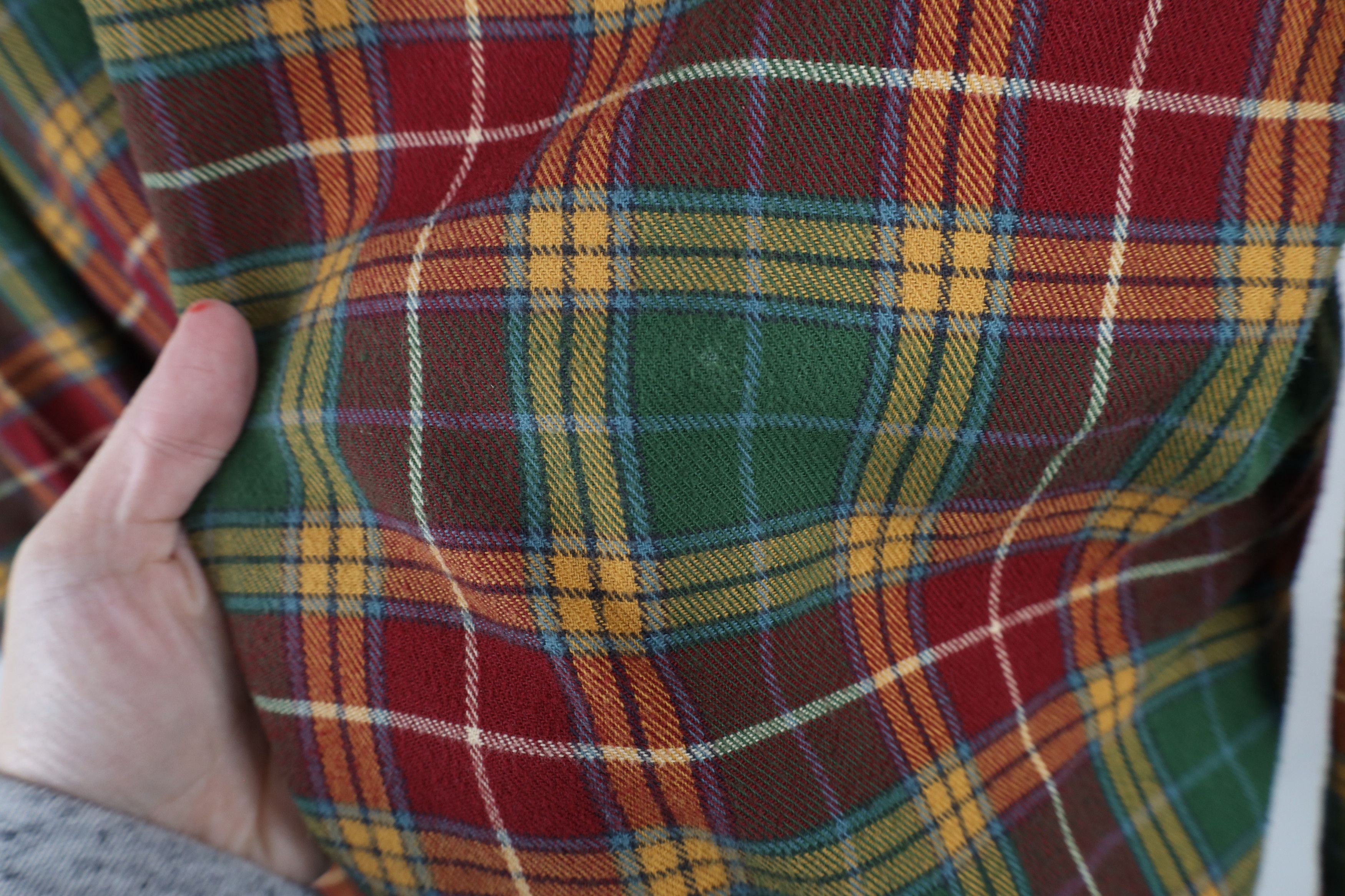 L.L. Bean × Vintage Vintage LL Bean Rainbow Plaid Flannel Button Down Shirt Size US L / EU 52-54 / 3 - 6 Thumbnail