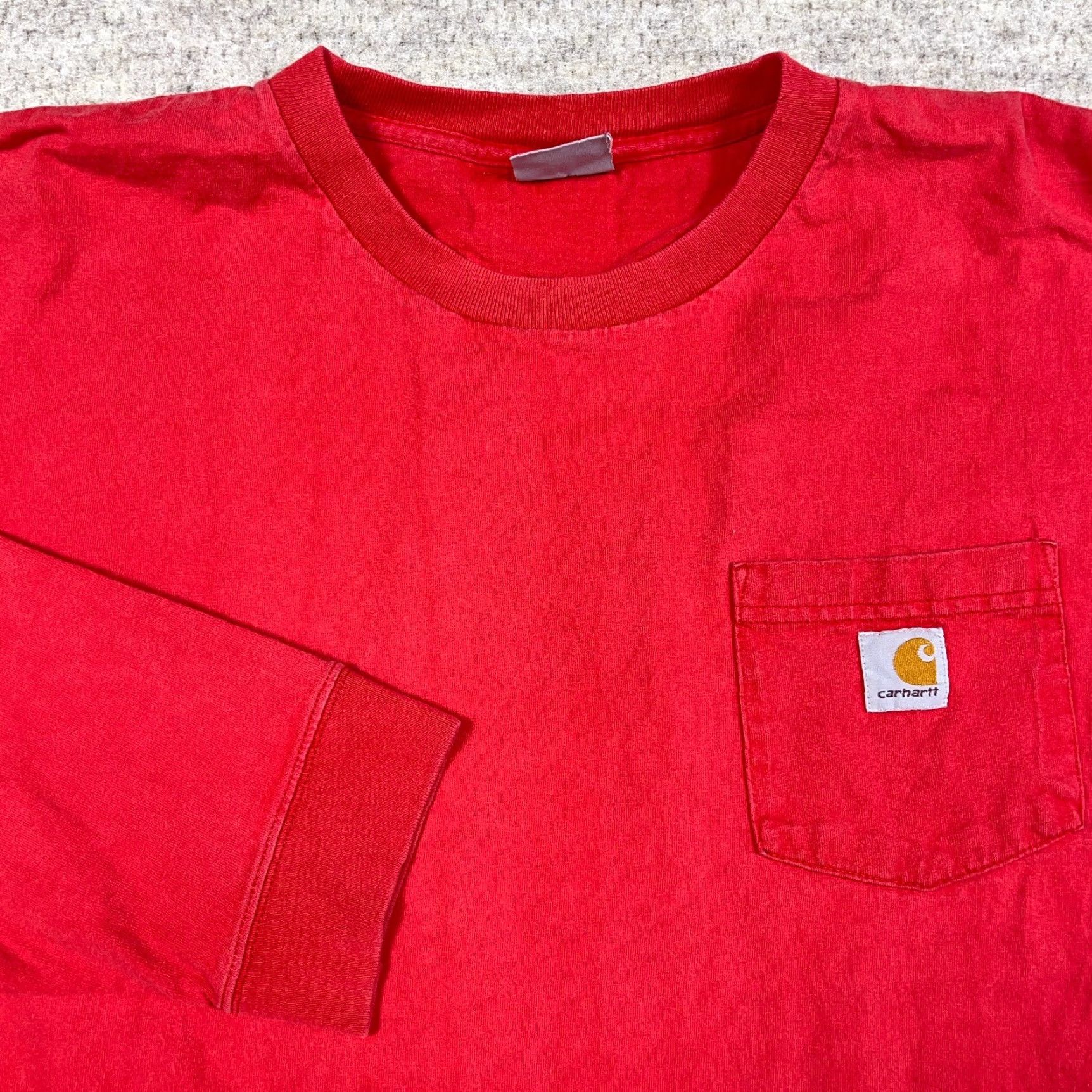 Carhartt VINTAGE Carhartt Shirt Men 2XL Red Pocket Tee Work Wear Plain Basic 90s Y2K Size US XXL / EU 58 / 5 - 2 Thumbnail