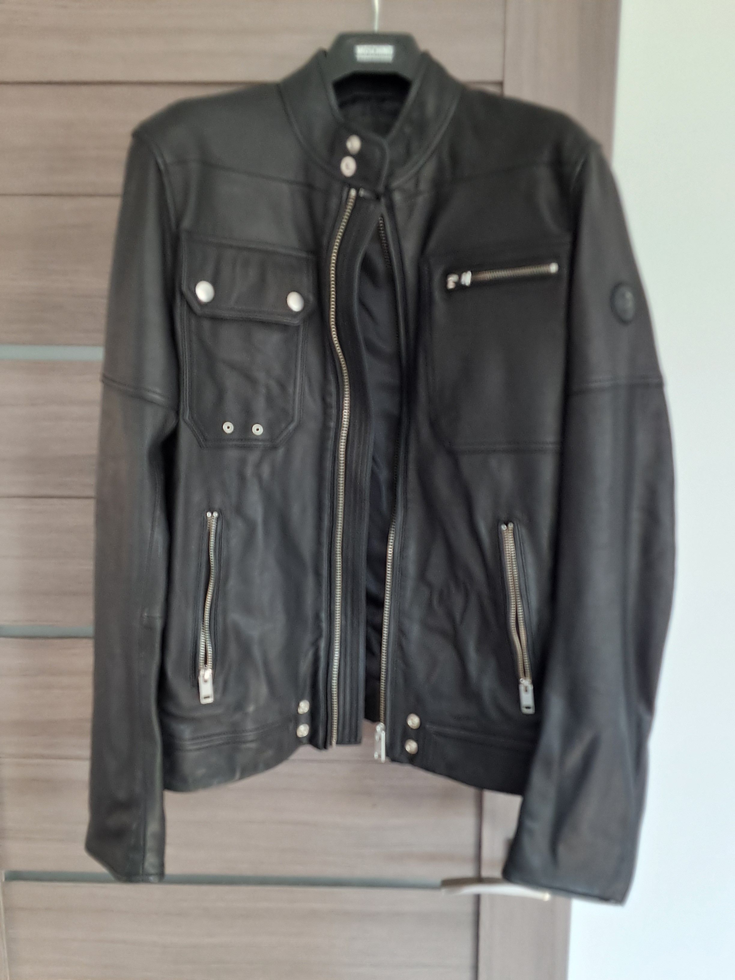 Diesel Diesel Lambskin Leather Biker Jacket Red Sleeve Lining Size US L / EU 52-54 / 3 - 5 Thumbnail