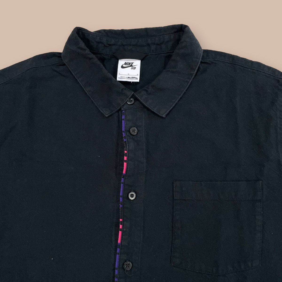 Nike SB Nike SB Flannel Button Up Black Shirt Size US L / EU 52-54 / 3 - 3 Thumbnail