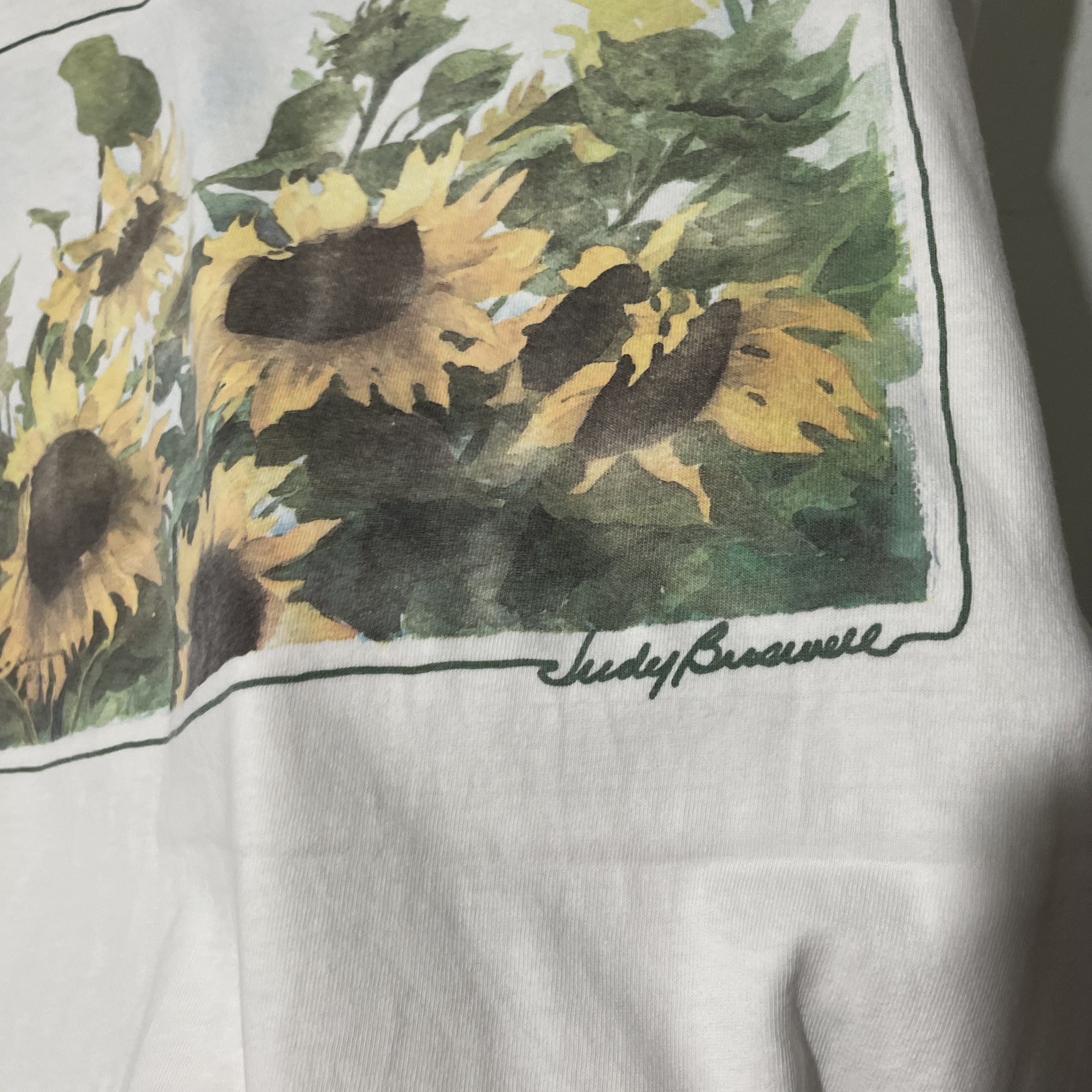 Vintage Vintage 90s Sunflower T-Shirt Size US XL / EU 56 / 4 - 3 Thumbnail