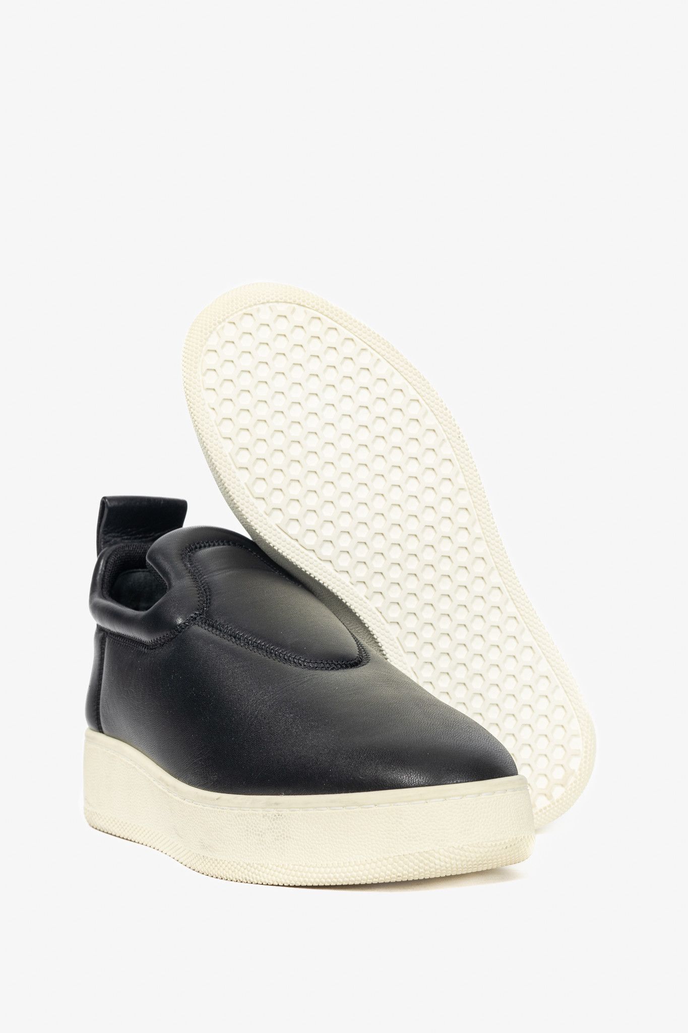 Celine Celine AW15 Black Padded-Leather Slip-On Platform Sneakers Size US 5.5 / IT 35.5 - 4 Thumbnail