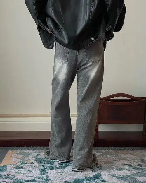 Jean Straight Cut Faded Jeans Size US 29 - 2 Thumbnail