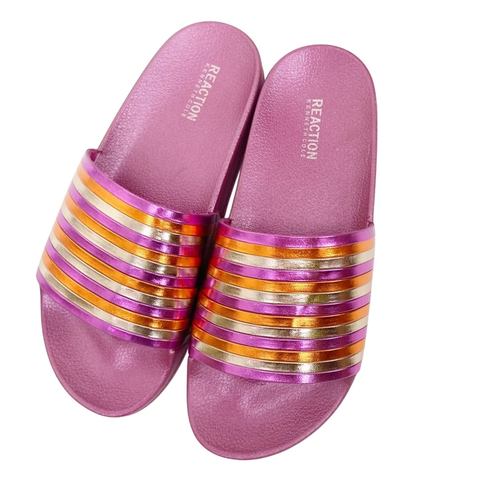 Other Kenneth Cole Reaction Pool Pipes Pink Slides Sz 7 Size US 7 / IT 37 - 3 Thumbnail