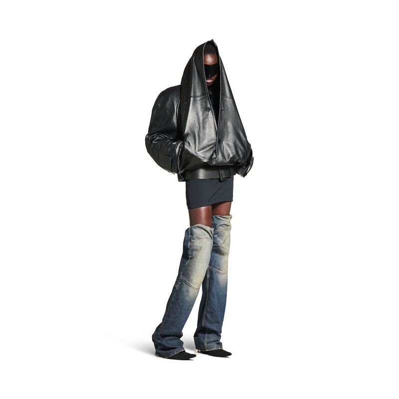 Balenciaga o1bcso1str0426 Flipped Jacket in Black Size S / US 4 / IT 40 - 2 Thumbnail