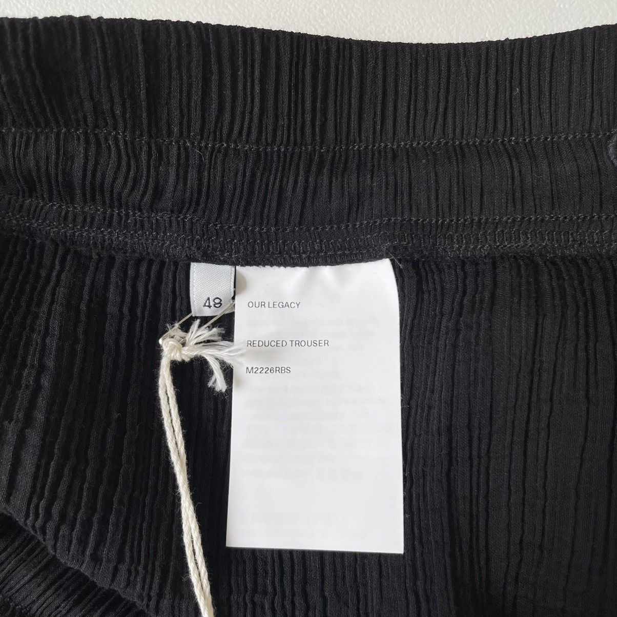 Our Legacy Black Hemp Loopback Crinkle Cotton Pants Size US 32 / EU 48 - 7 Thumbnail