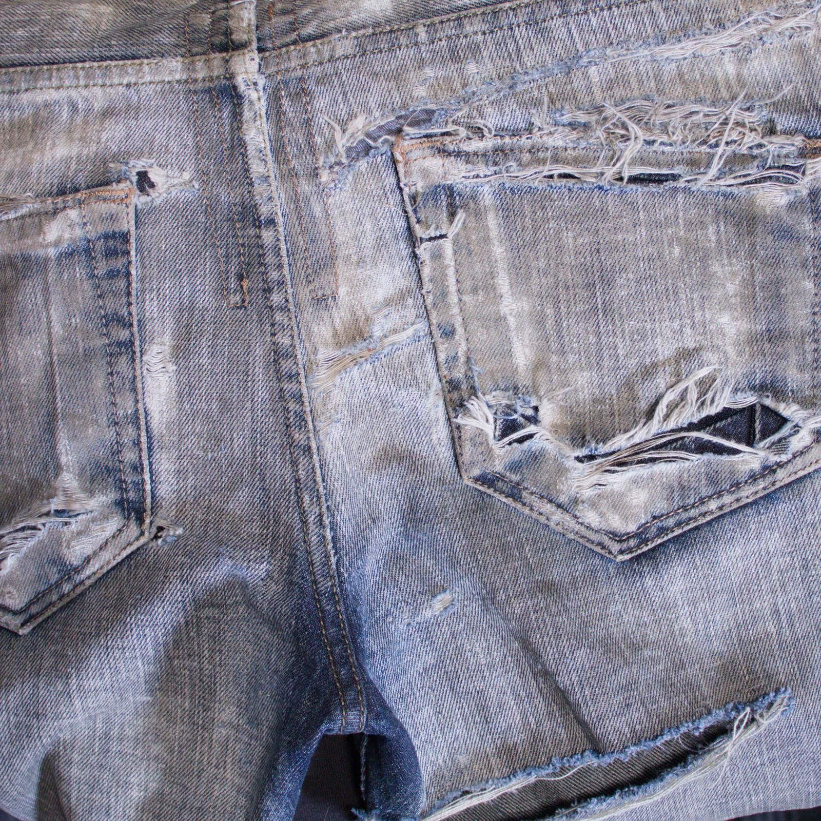 Rick Owens SS09 Rick Owens Acid Wash Banana Cut Denim Size US 29 - 6 Thumbnail