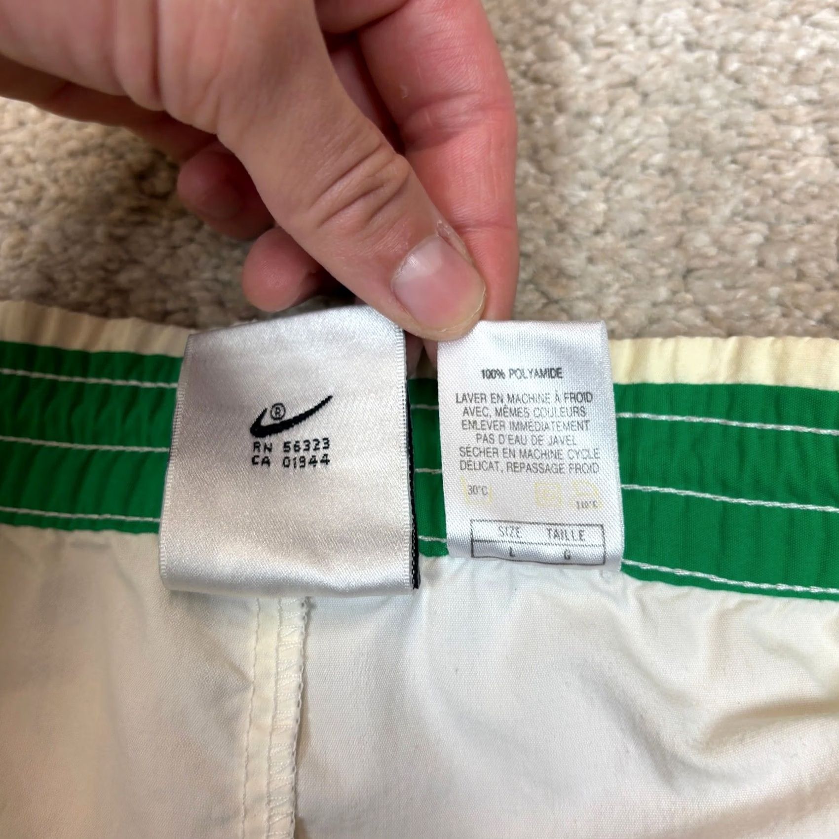 Nike VINTAGE Nike Tennis Shorts Men L White Agassi Sampras Drawstring Court Challenge 90s Size US 33 - 7 Thumbnail