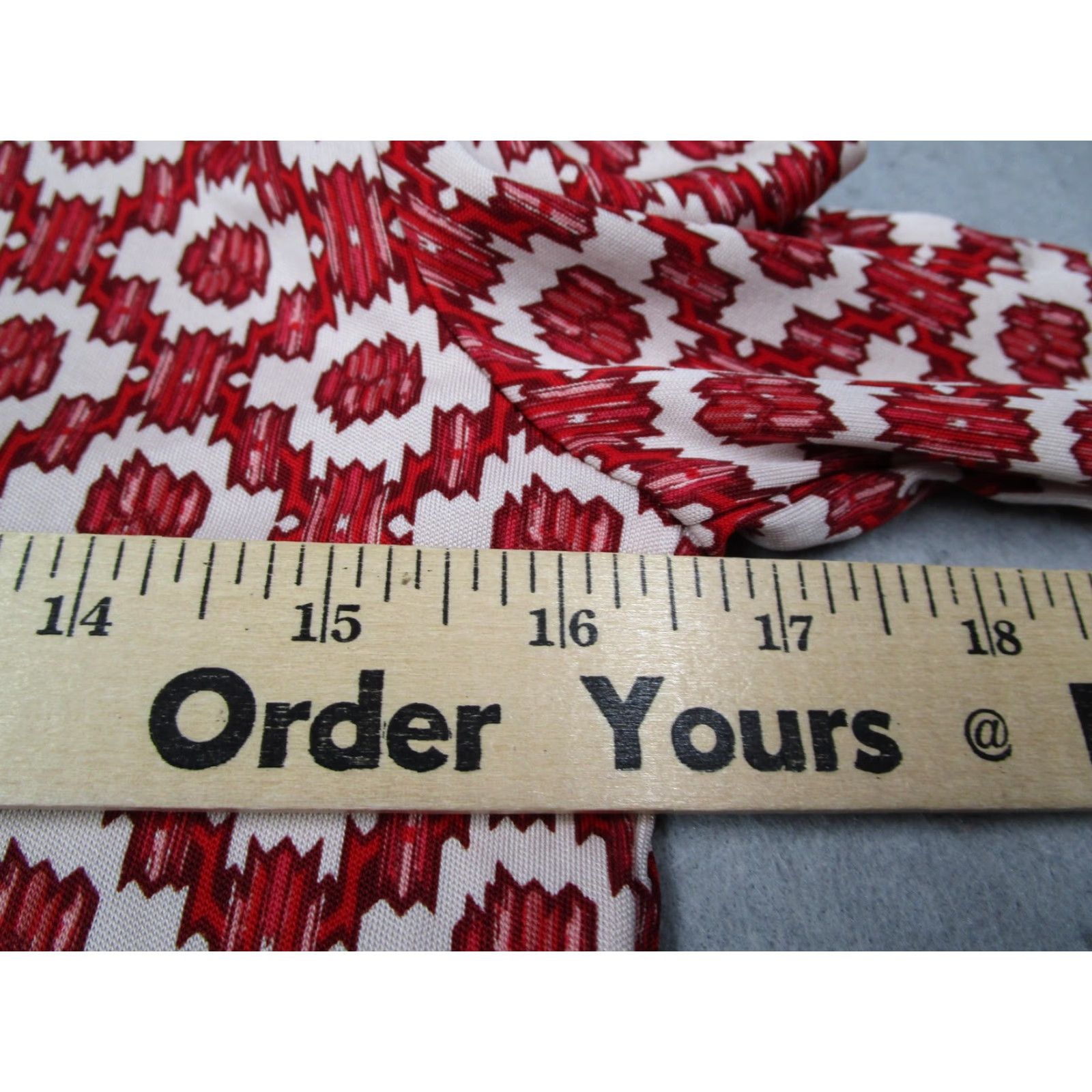 Tory Burch Tory Burch Silk Dress Womens Small Long Sleeve Geometric Pattern Red Designer Sheath Size S / US 4 / IT 40 - 7 Thumbnail