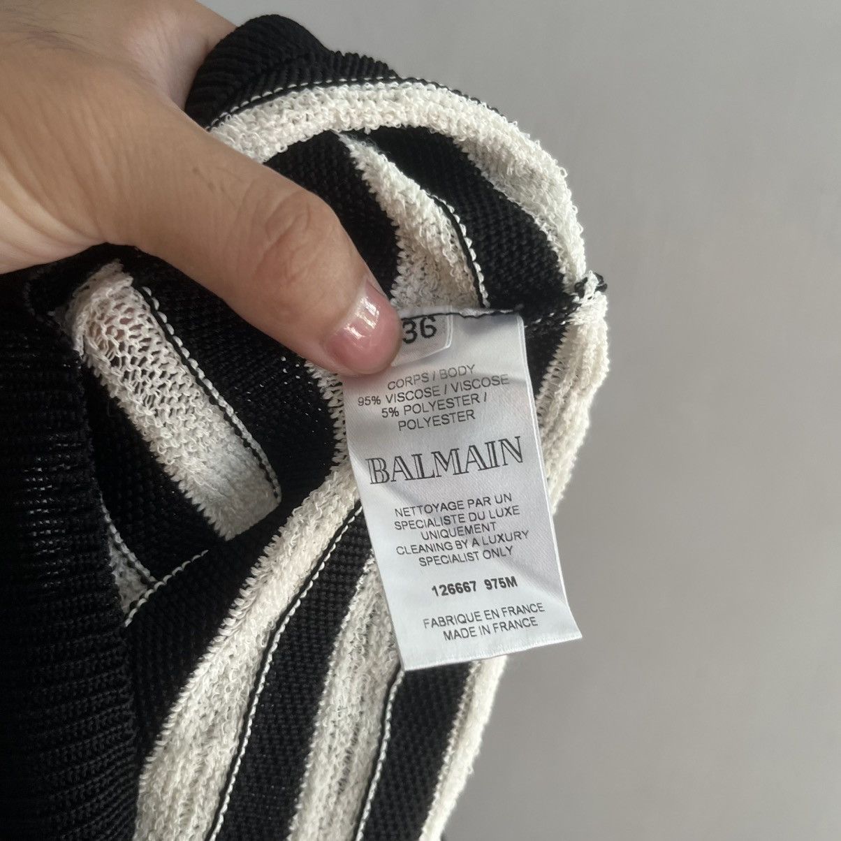 Balmain Balmain crew neck stripe long sleeves knitted jumper Size XS / US 0-2 / IT 36-38 - 11 Thumbnail