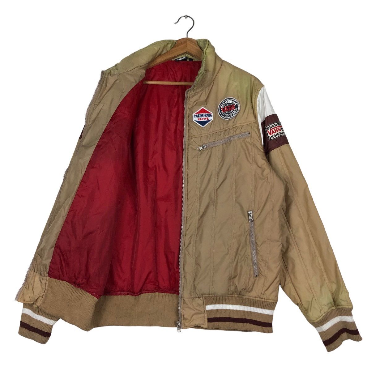 Japanese Brand 🔥Vintage Puffer Down Bomber Jacket Vans Skate Wear Design Size US L / EU 52-54 / 3 - 13 Thumbnail