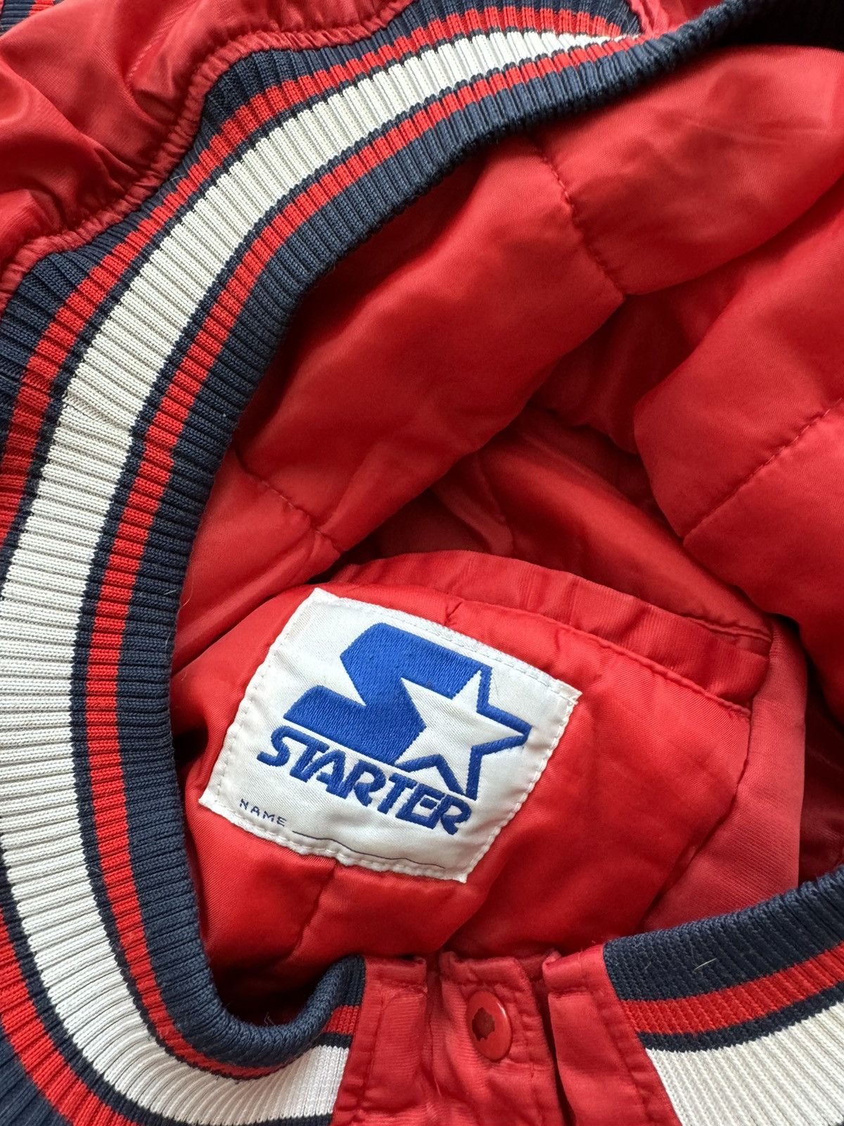 Starter × Vintage Vintage 90s Starter Cleveland Indians Satin Bomber Jacket Size US XXL / EU 58 / 5 - 11 Thumbnail
